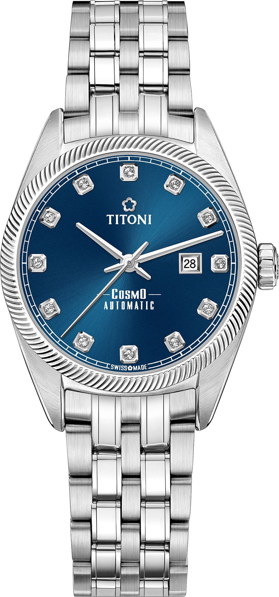 Titoni Cosmo  Blue Dial 30 mm Automatic Watch For Women - 1