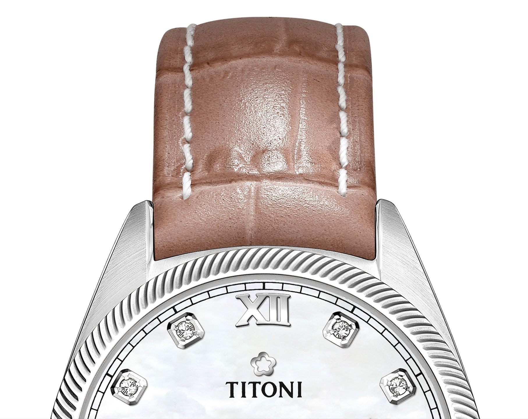 Titoni Cosmo  White MOP Dial 30 mm Automatic Watch For Women - 6