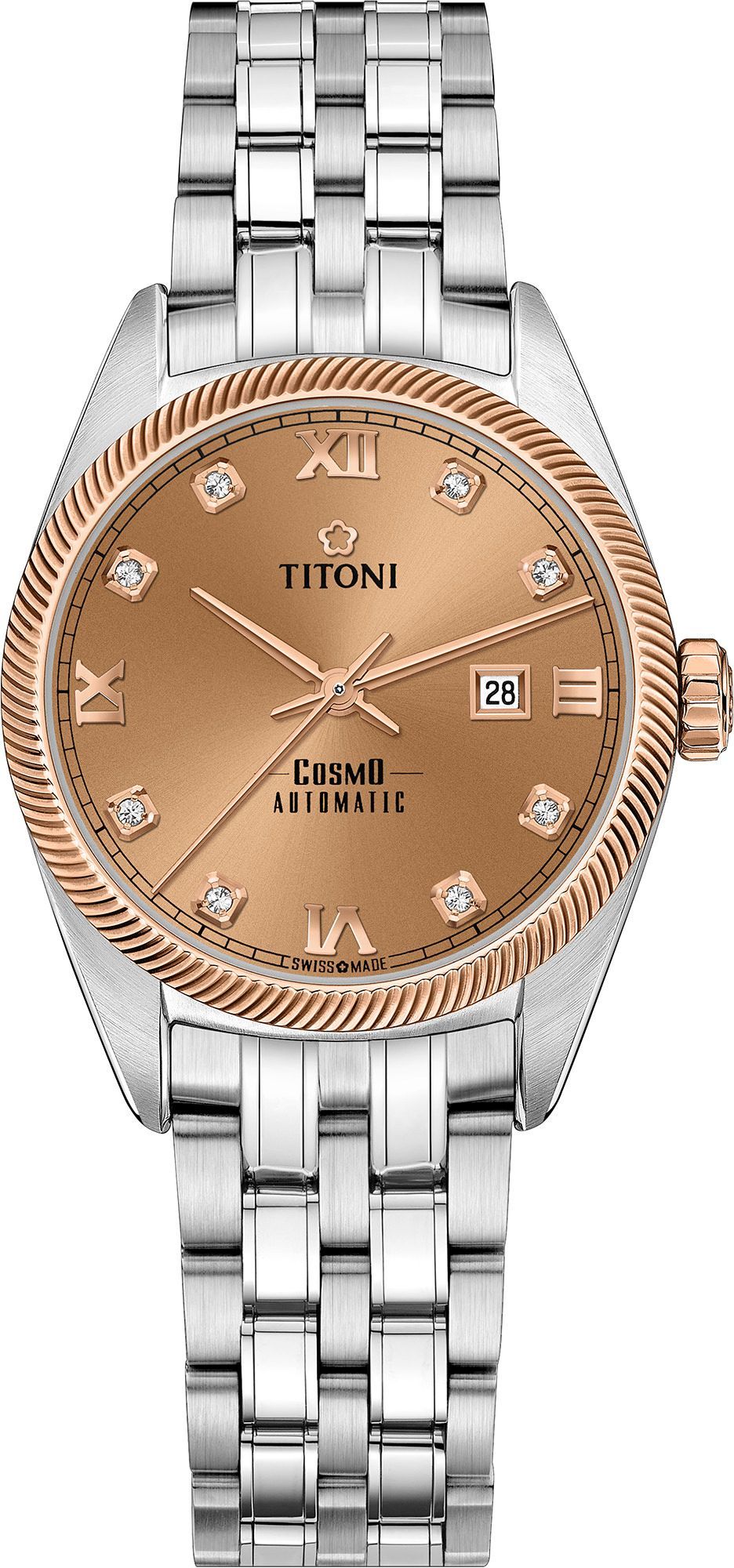 Titoni Cosmo  Copper Dial 30 mm Automatic Watch For Women - 1