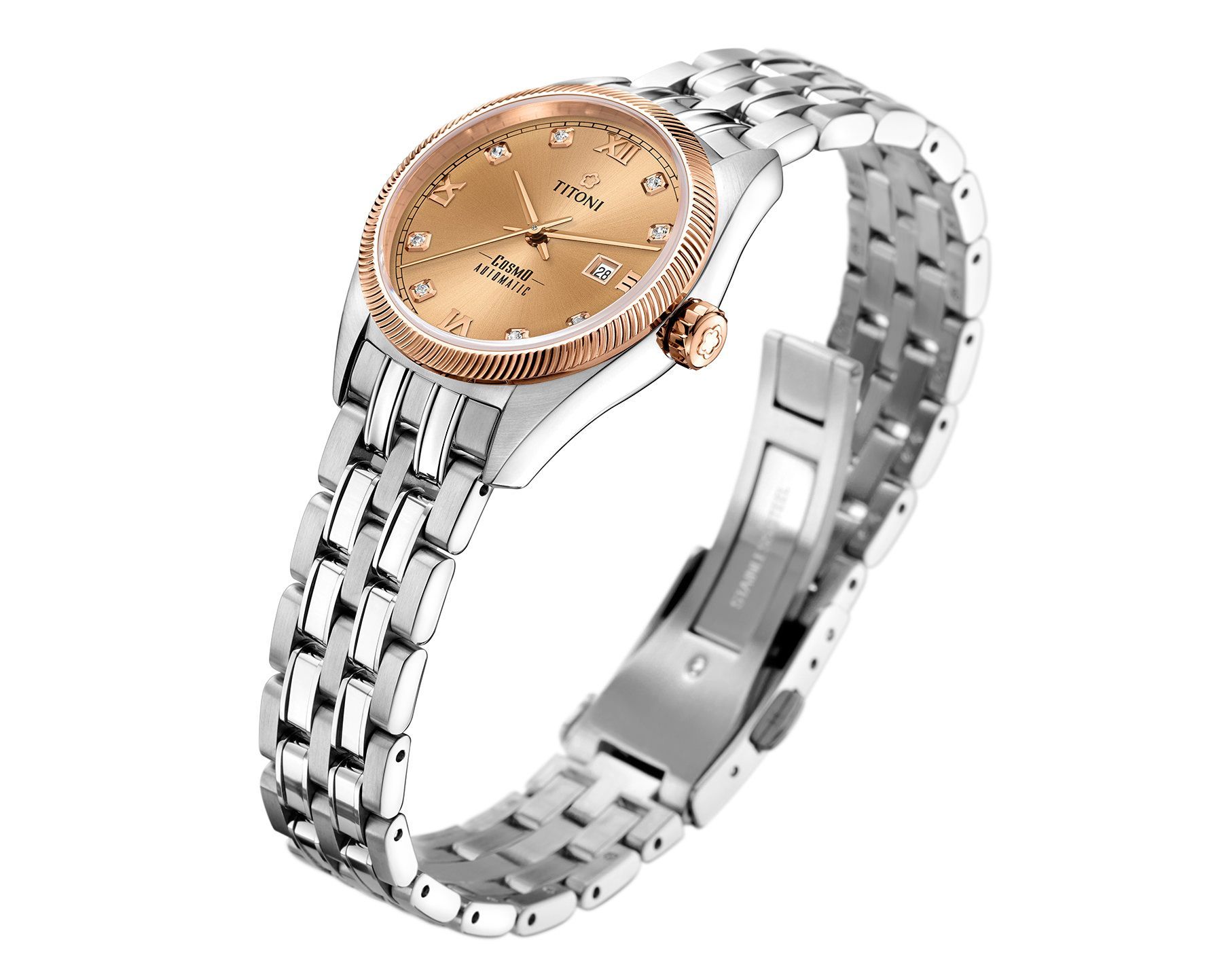 Titoni Cosmo  Copper Dial 30 mm Automatic Watch For Women - 3
