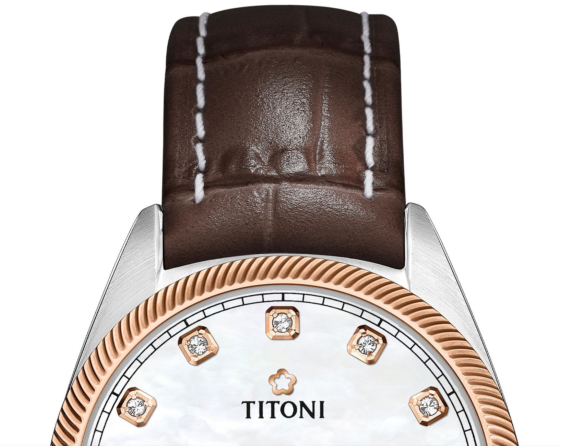 Titoni Cosmo  White MOP Dial 30 mm Automatic Watch For Women - 6