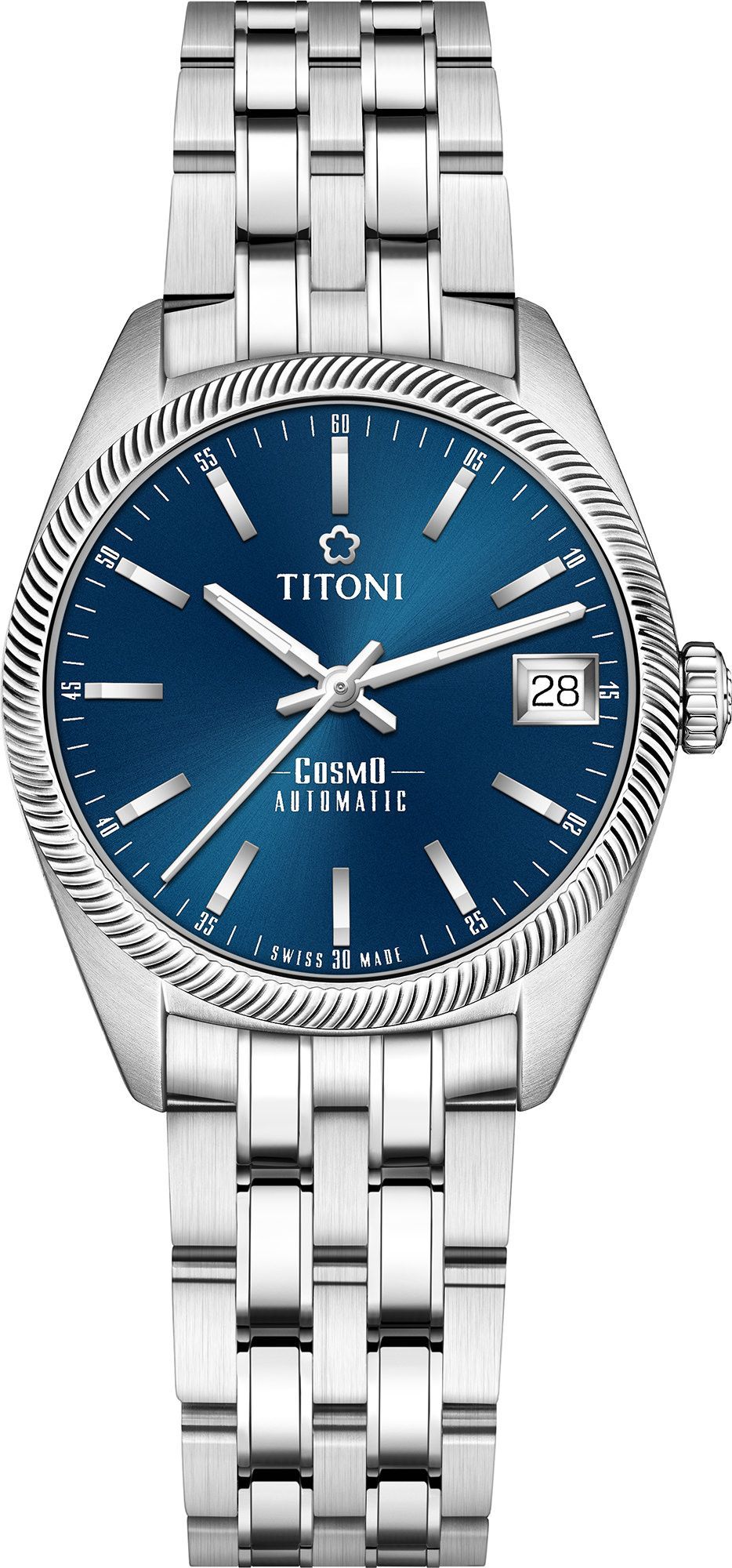 Titoni Cosmo  Blue Dial 33.5 mm Automatic Watch For Women - 1