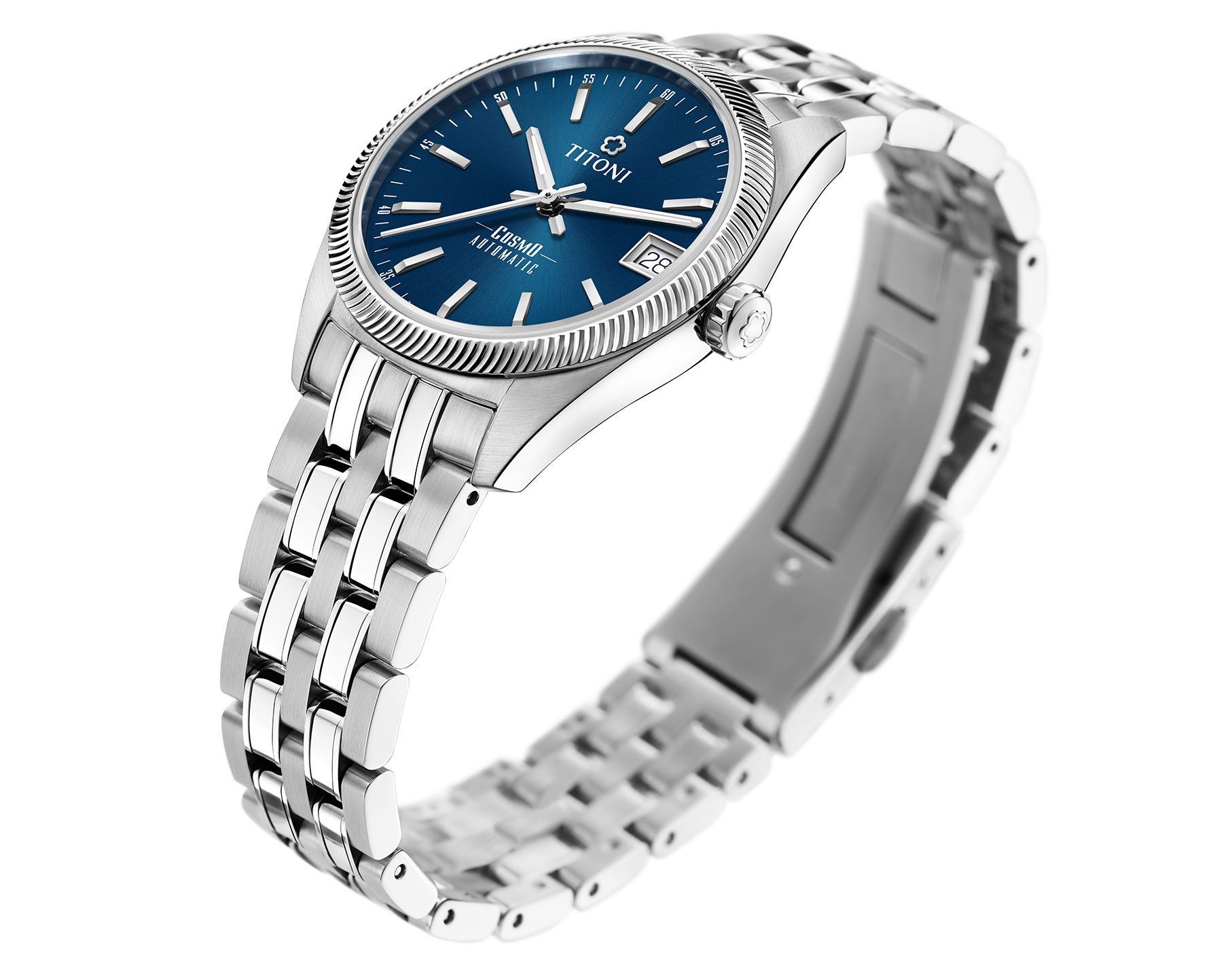 Titoni Cosmo  Blue Dial 33.5 mm Automatic Watch For Women - 3