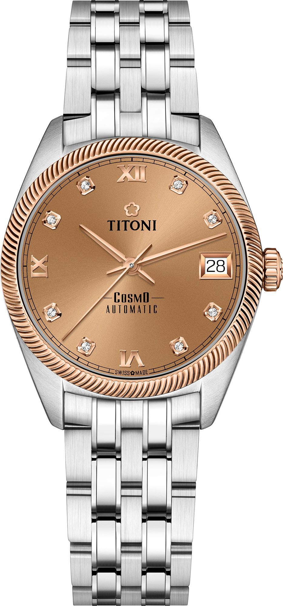 Titoni Cosmo  Copper Dial 33.5 mm Automatic Watch For Women - 1