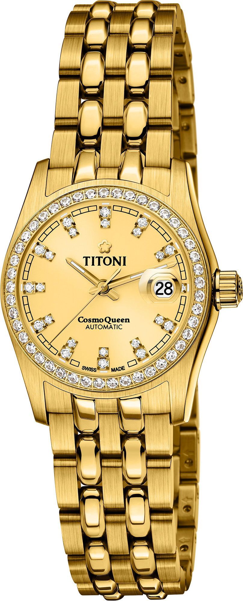 Titoni Cosmo  Champagne Dial 27 mm Automatic Watch For Women - 1