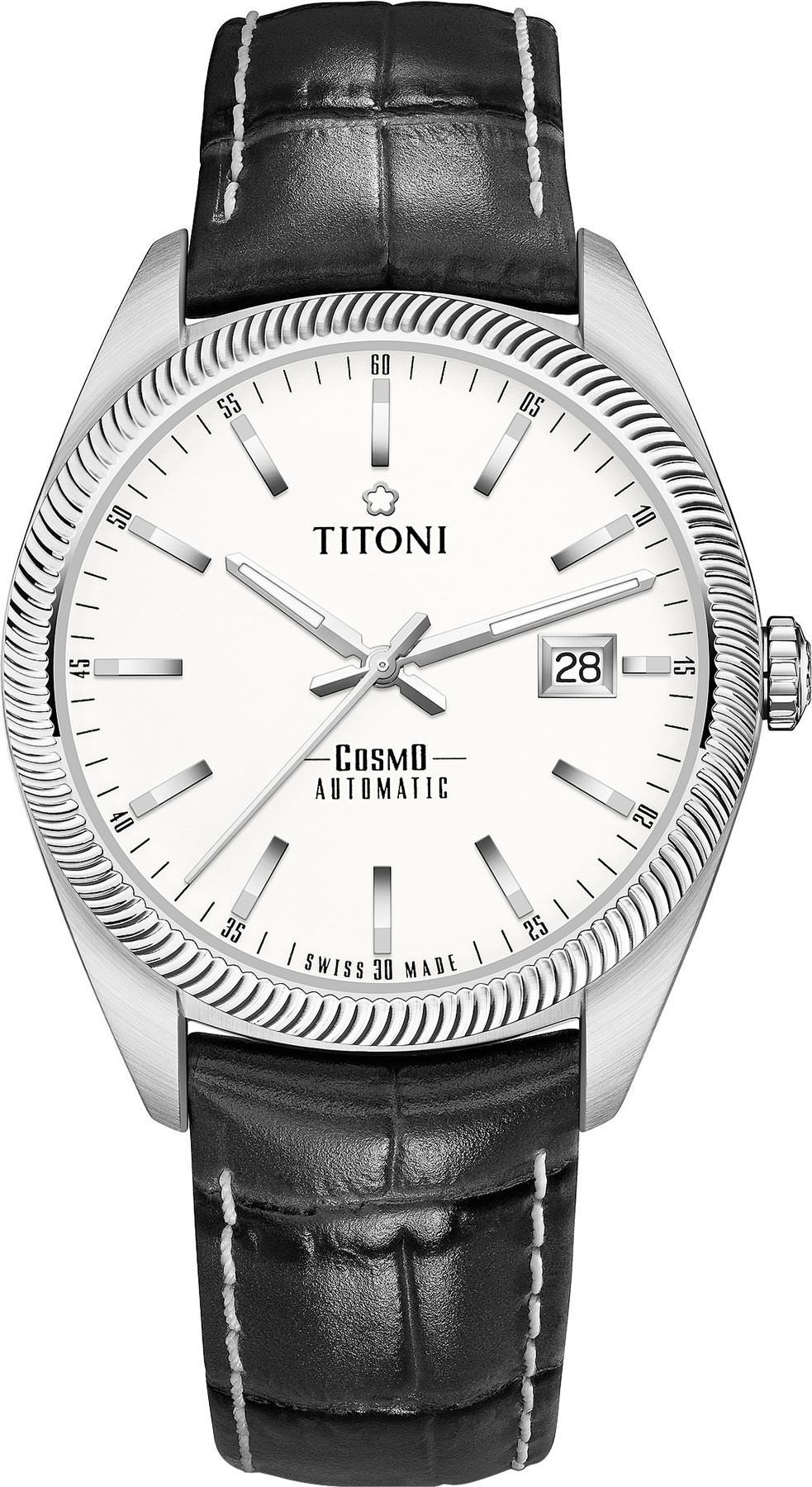 Titoni Cosmo  White Dial 41 mm Automatic Watch For Men - 1