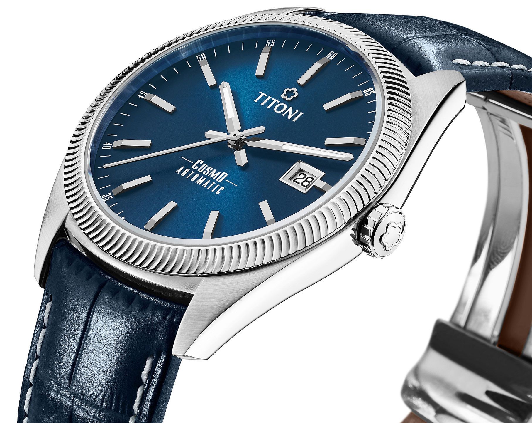 Titoni  41 mm Watch in Blue Dial For Men - 2