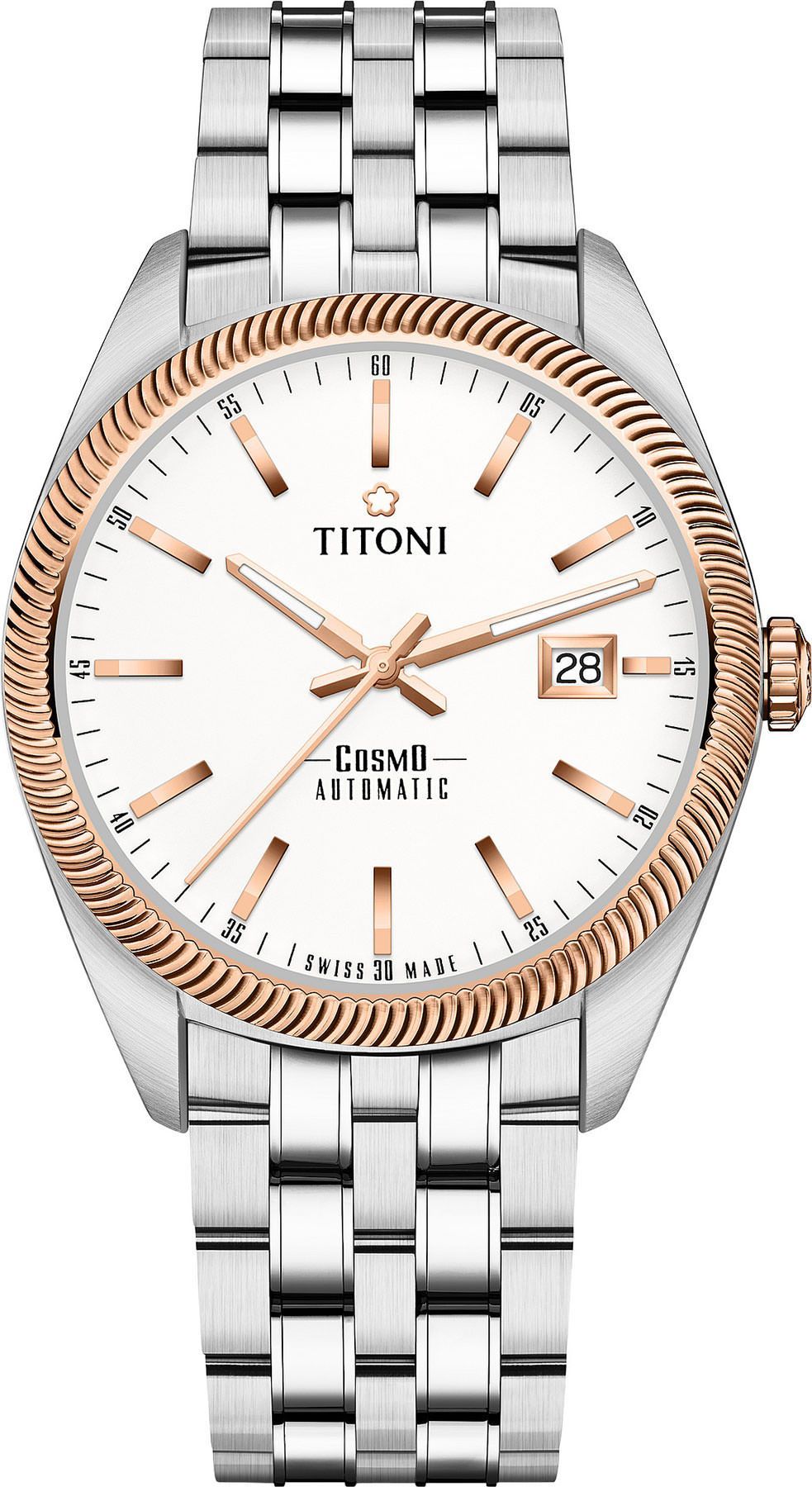 Titoni Cosmo  Silver Dial 41 mm Automatic Watch For Men - 1