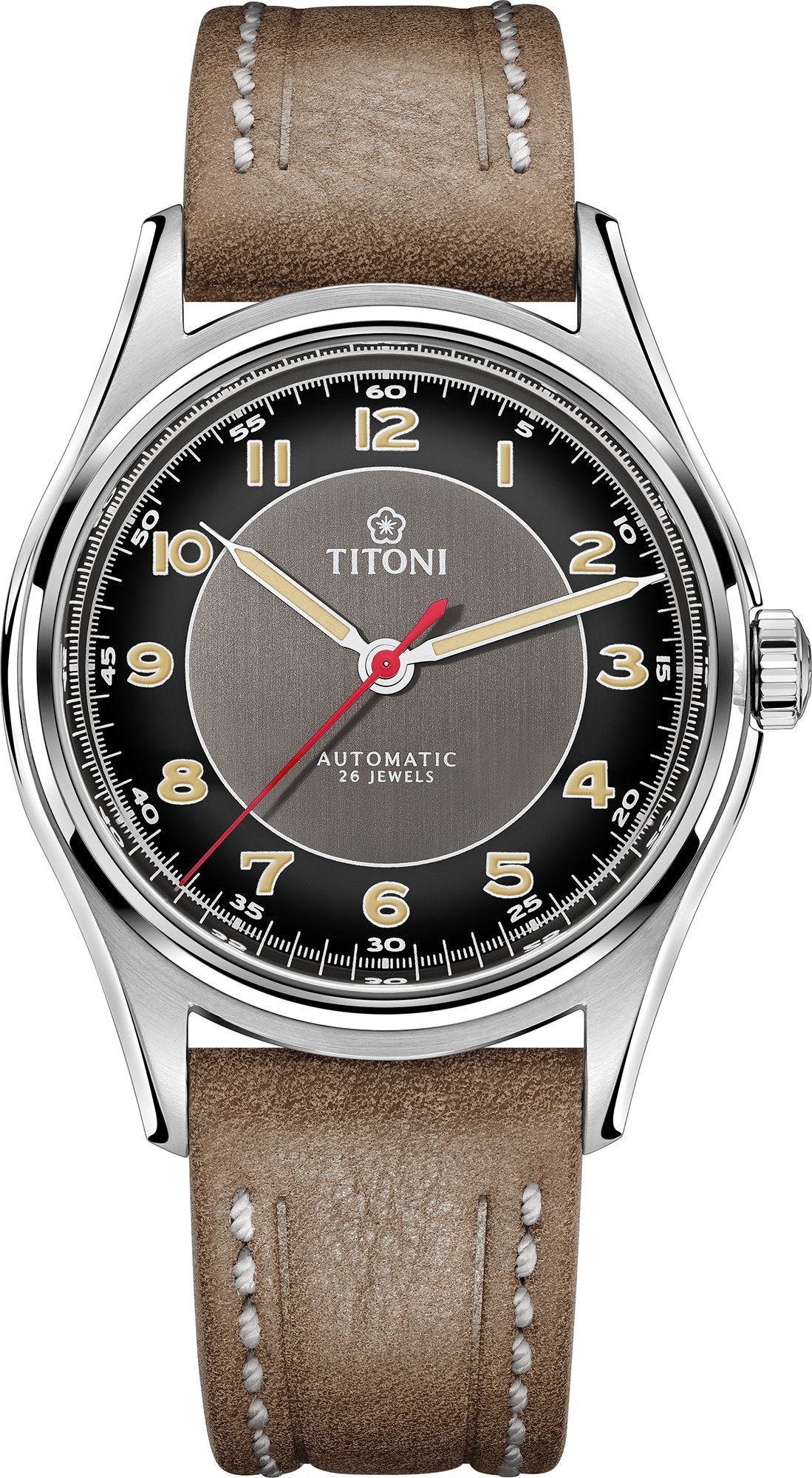 Titoni Heritage  Anthracite Dial 39 mm Automatic Watch For Men - 1