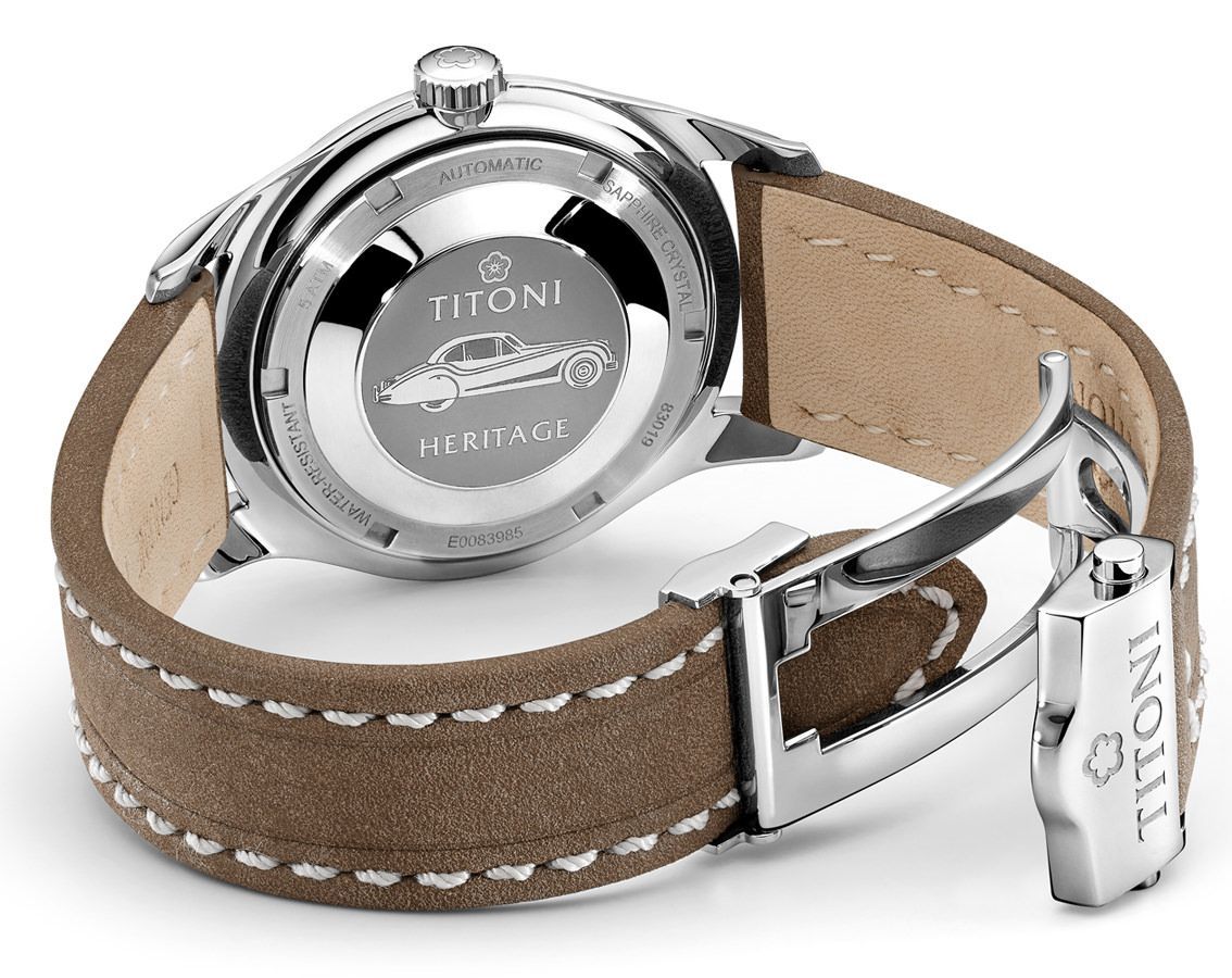 Titoni Heritage  Silver Dial 39 mm Automatic Watch For Men - 4