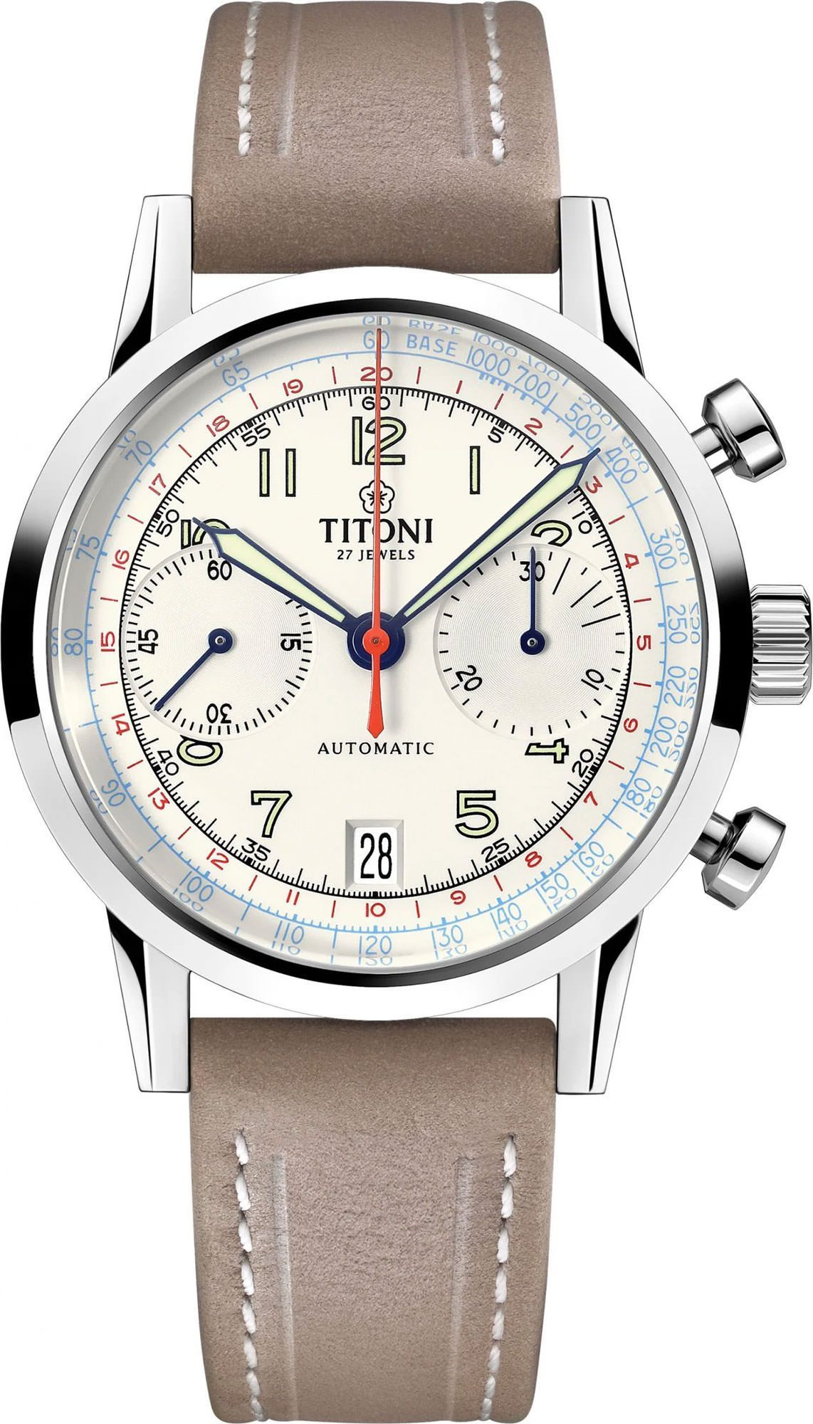 Titoni Heritage  White Dial 41 mm Automatic Watch For Men - 1