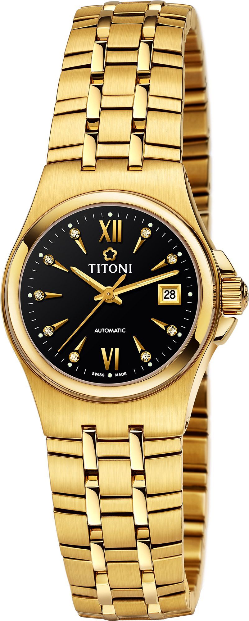 Titoni Impetus Classic  Black Dial 27 mm Automatic Watch For Women - 1
