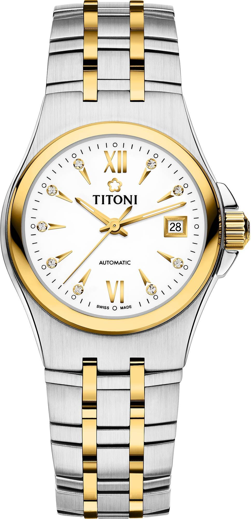 Titoni Impetus Classic  White Dial 27 mm Automatic Watch For Women - 1