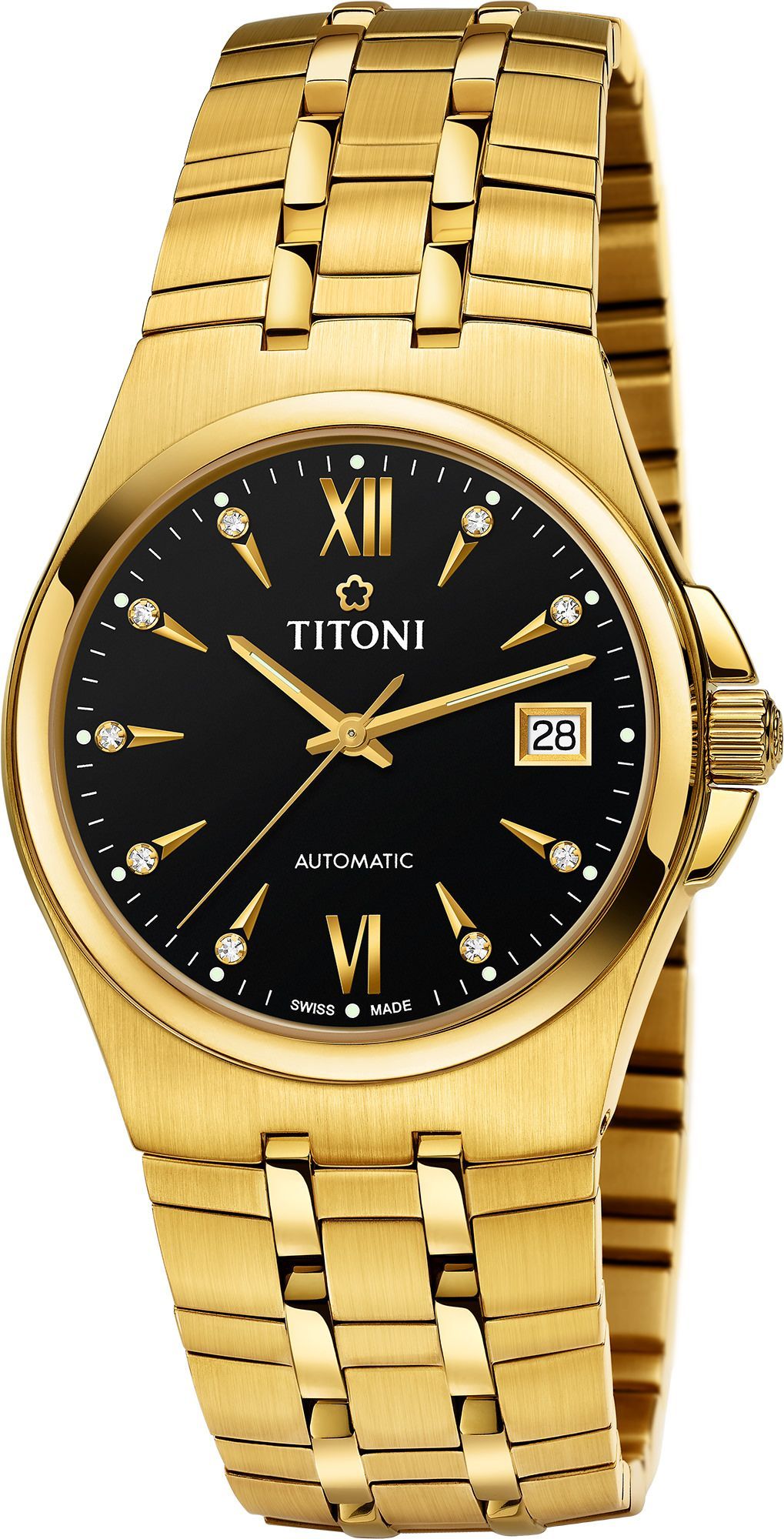 Titoni  38 mm Watch in Black Dial For Men - 1
