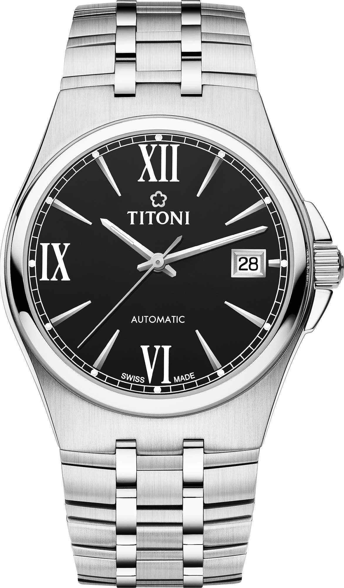 Titoni Impetus Classic  Black Dial 38 mm Automatic Watch For Men - 1