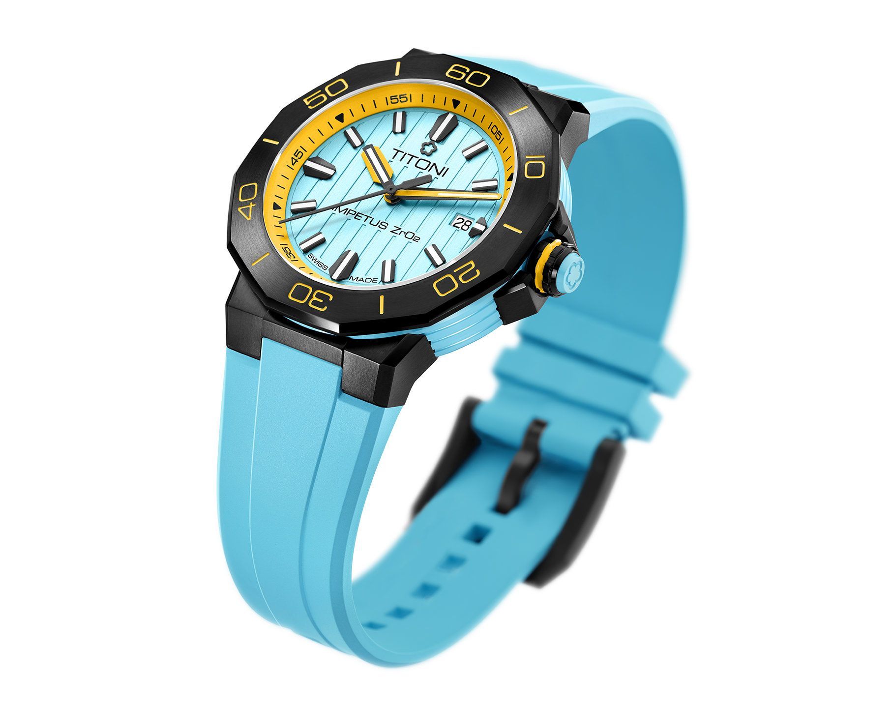 Titoni Impetus CeramTech  Blue Dial 43 mm Automatic Watch For Men - 4