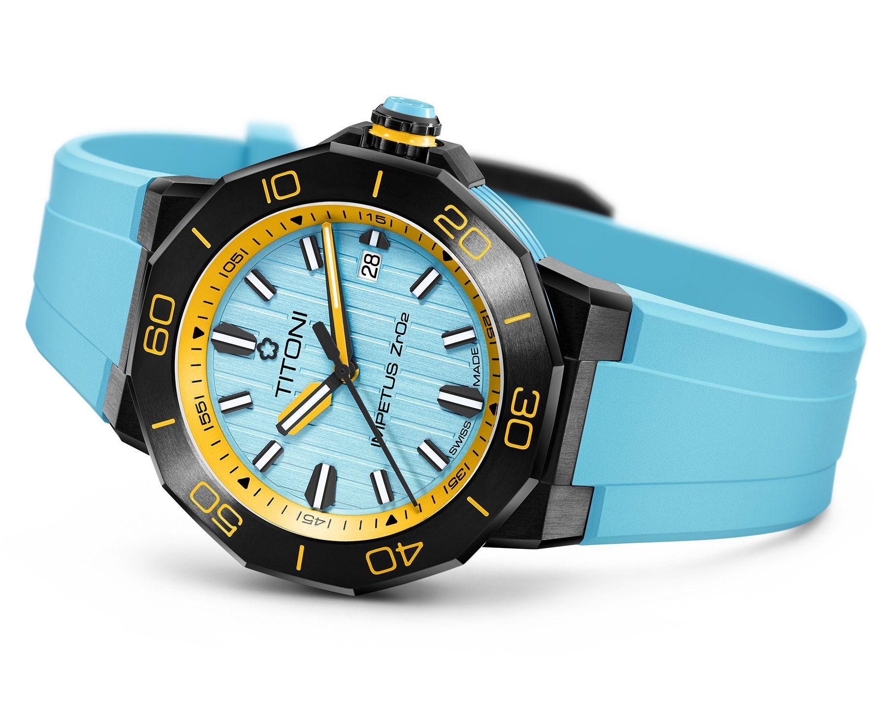 Titoni Impetus CeramTech  Blue Dial 43 mm Automatic Watch For Men - 2