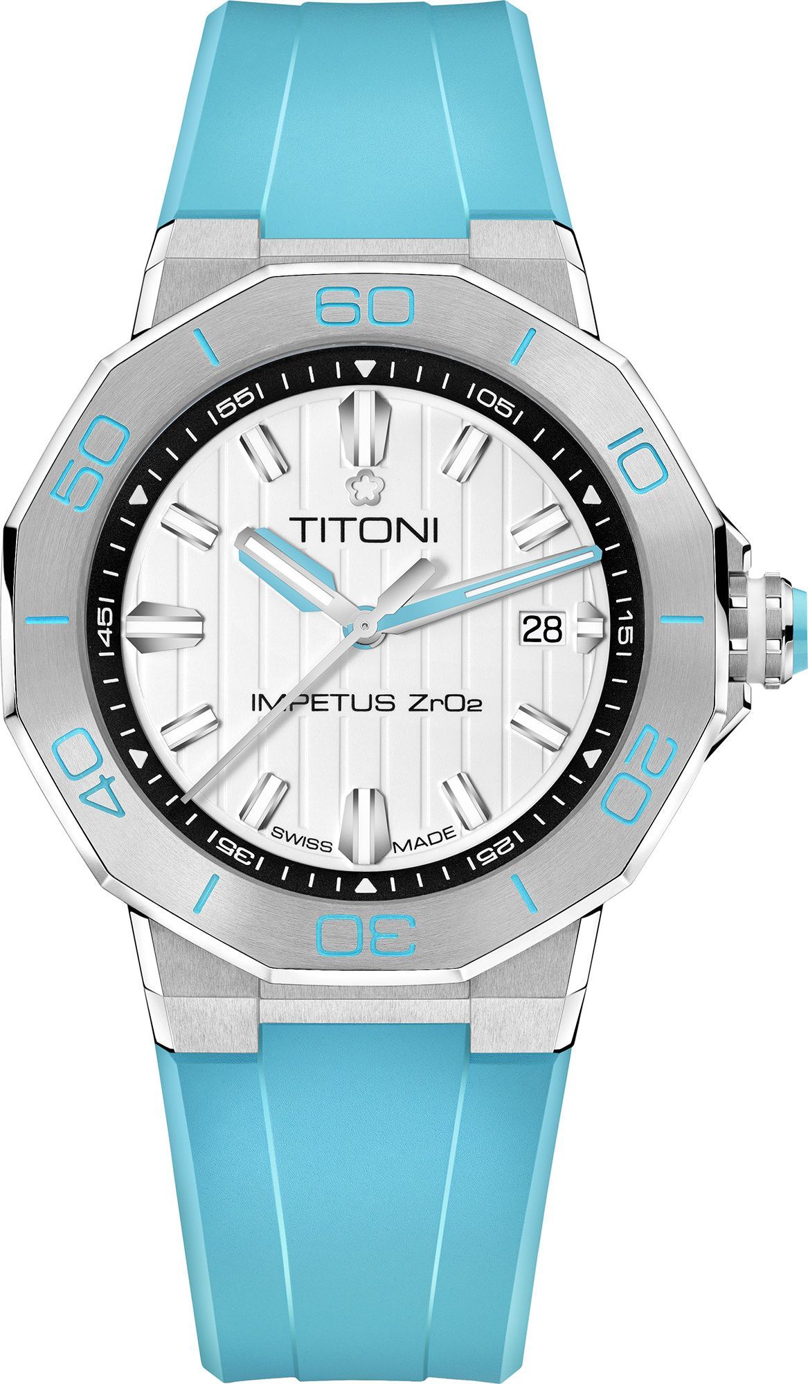 Titoni Impetus CeramTech  White Dial 43 mm Automatic Watch For Men - 1