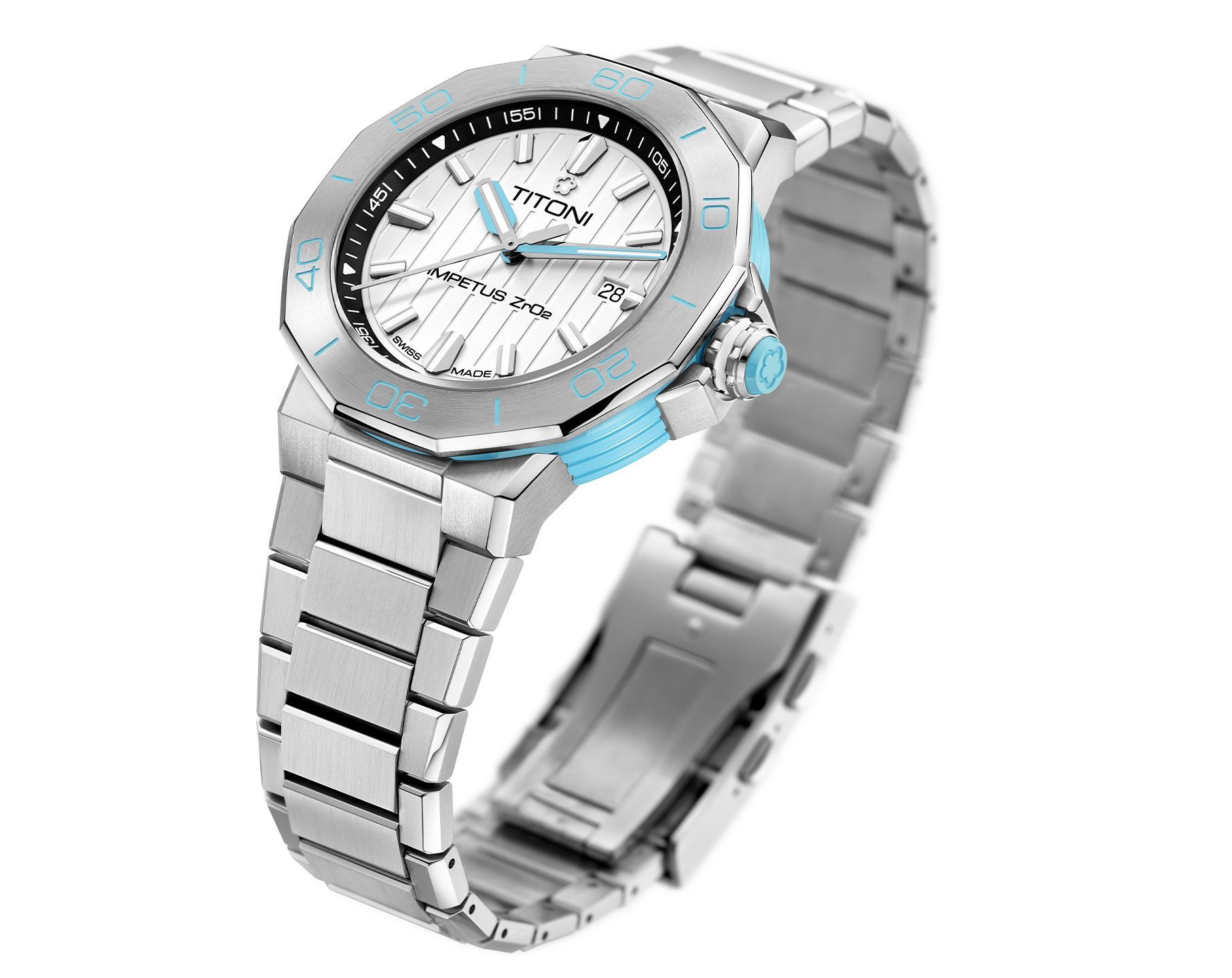 Titoni Impetus CeramTech  White Dial 43 mm Automatic Watch For Men - 5
