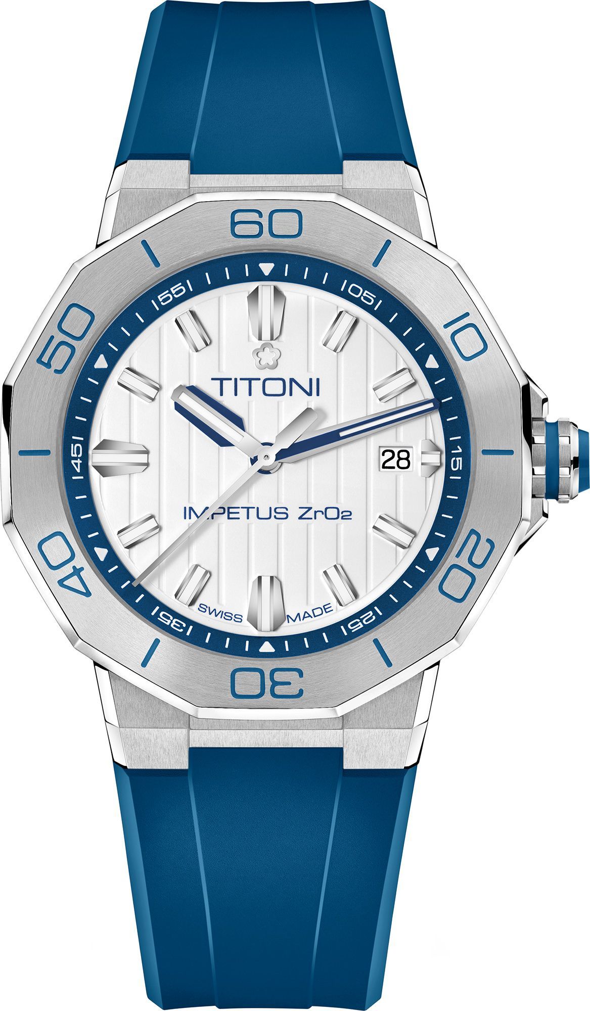 Titoni Impetus CeramTech  White Dial 43 mm Automatic Watch For Men - 1