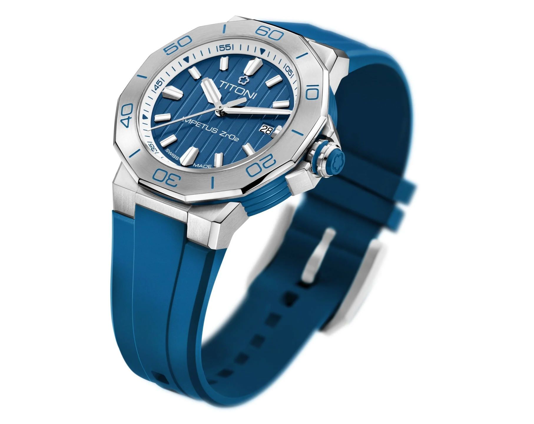 Titoni Impetus CeramTech  Blue Dial 43 mm Automatic Watch For Men - 3