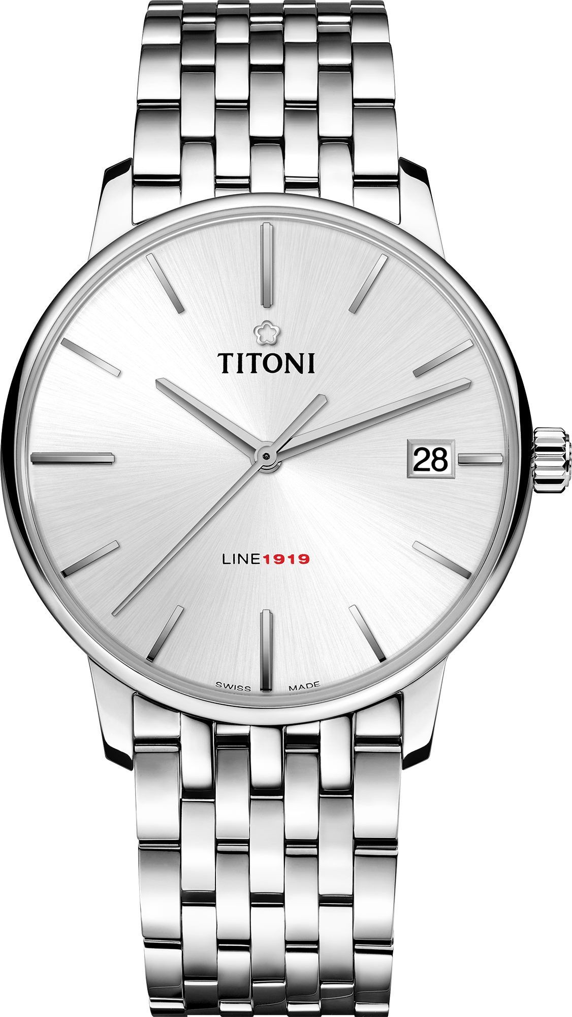 Titoni Line 1919  Silver Dial 40 mm Automatic Watch For Men - 1