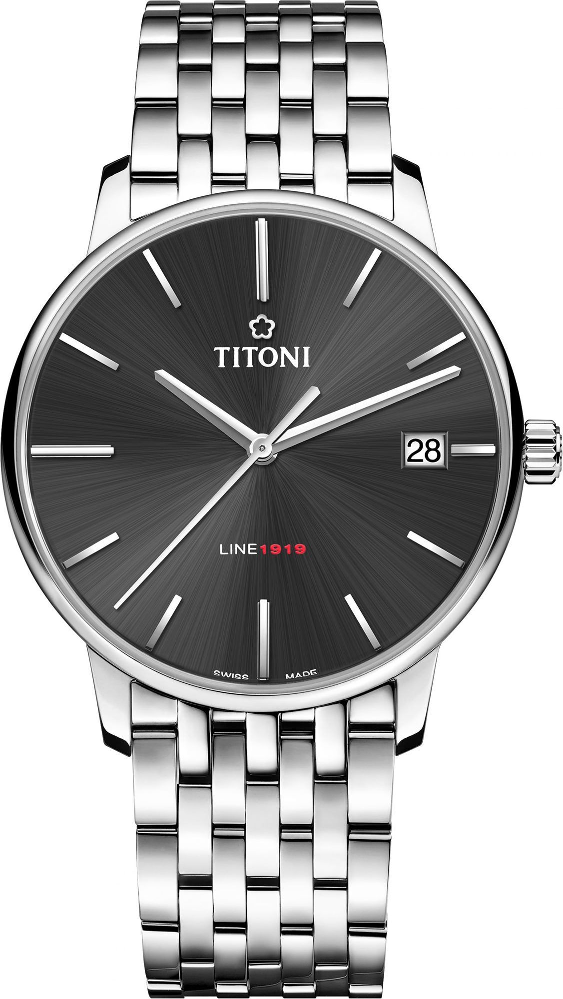 Titoni Line 1919  Black Dial 40 mm Automatic Watch For Men - 1