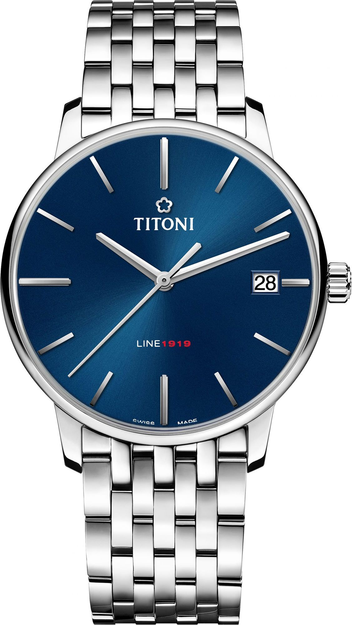 Titoni  40 mm Watch in Blue Dial For Men - 1