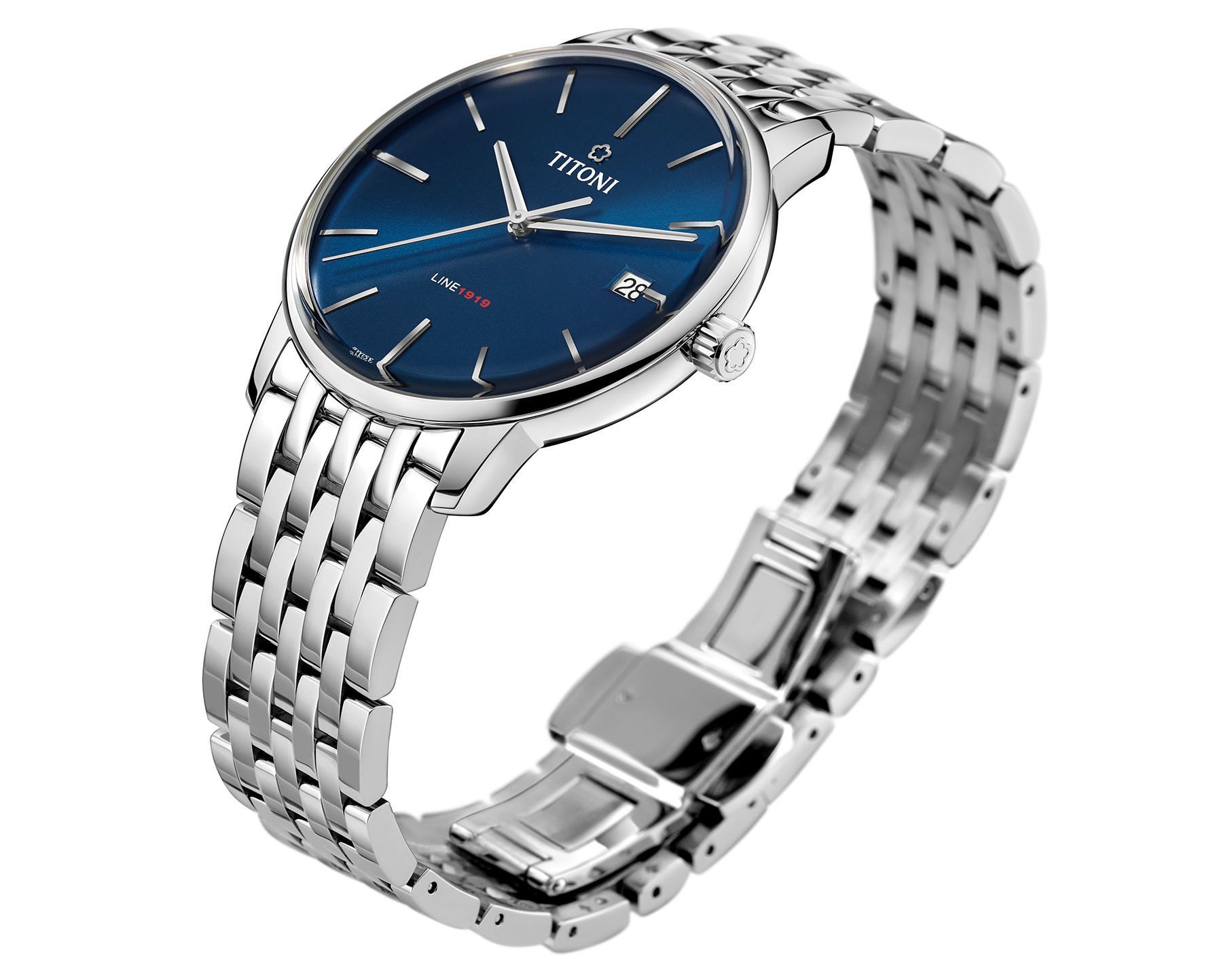 Titoni  40 mm Watch in Blue Dial For Men - 2