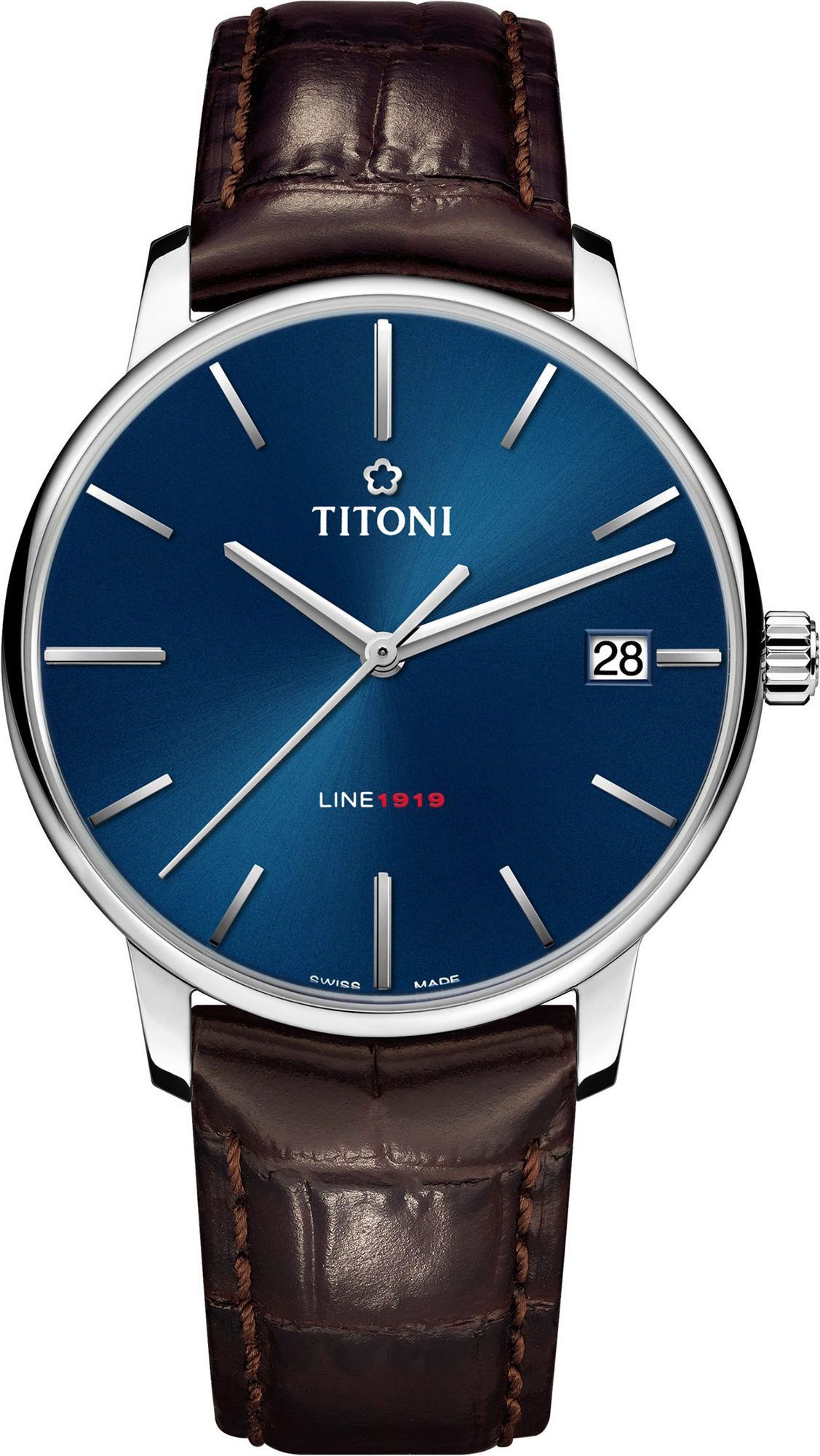 Titoni Line 1919  Blue Dial 40 mm Automatic Watch For Men - 1