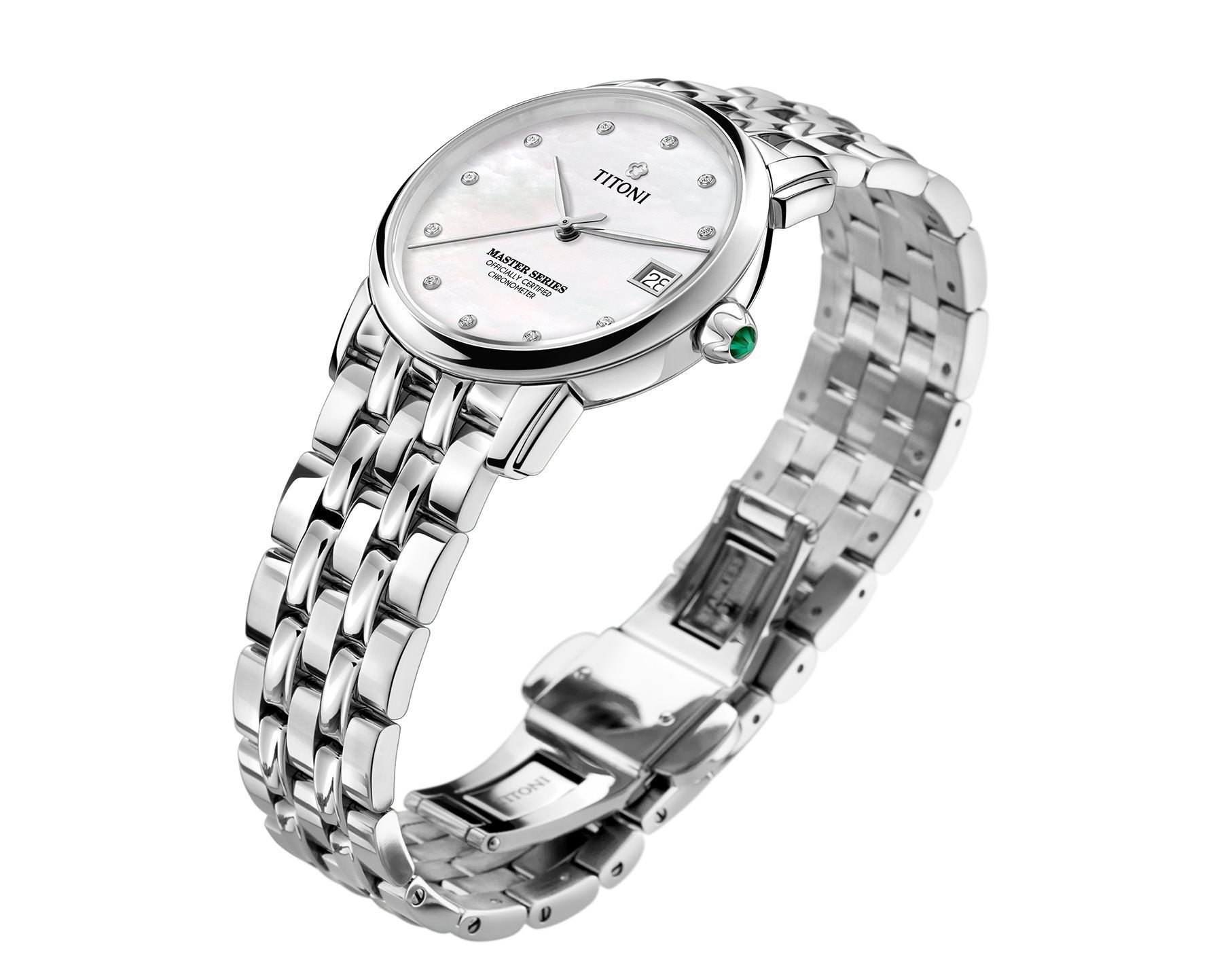 Titoni Master Series  MOP Dial 34 mm Automatic Watch For Women - 3