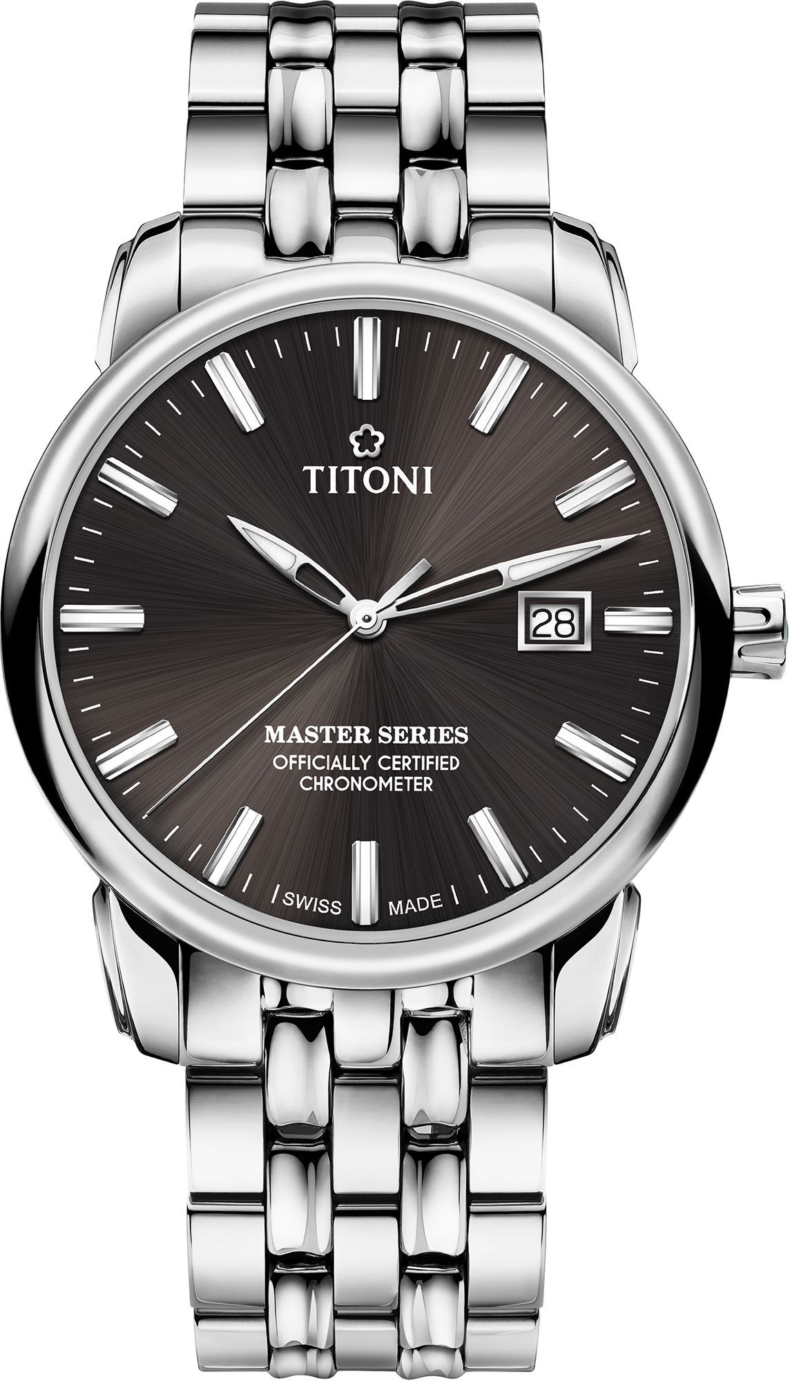 Titoni Master Series  Anthracite Dial 41 mm Automatic Watch For Men - 1