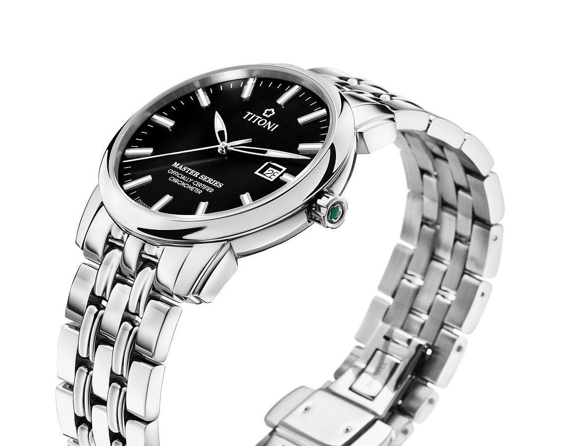 Titoni  41 mm Watch in Black Dial For Men - 5