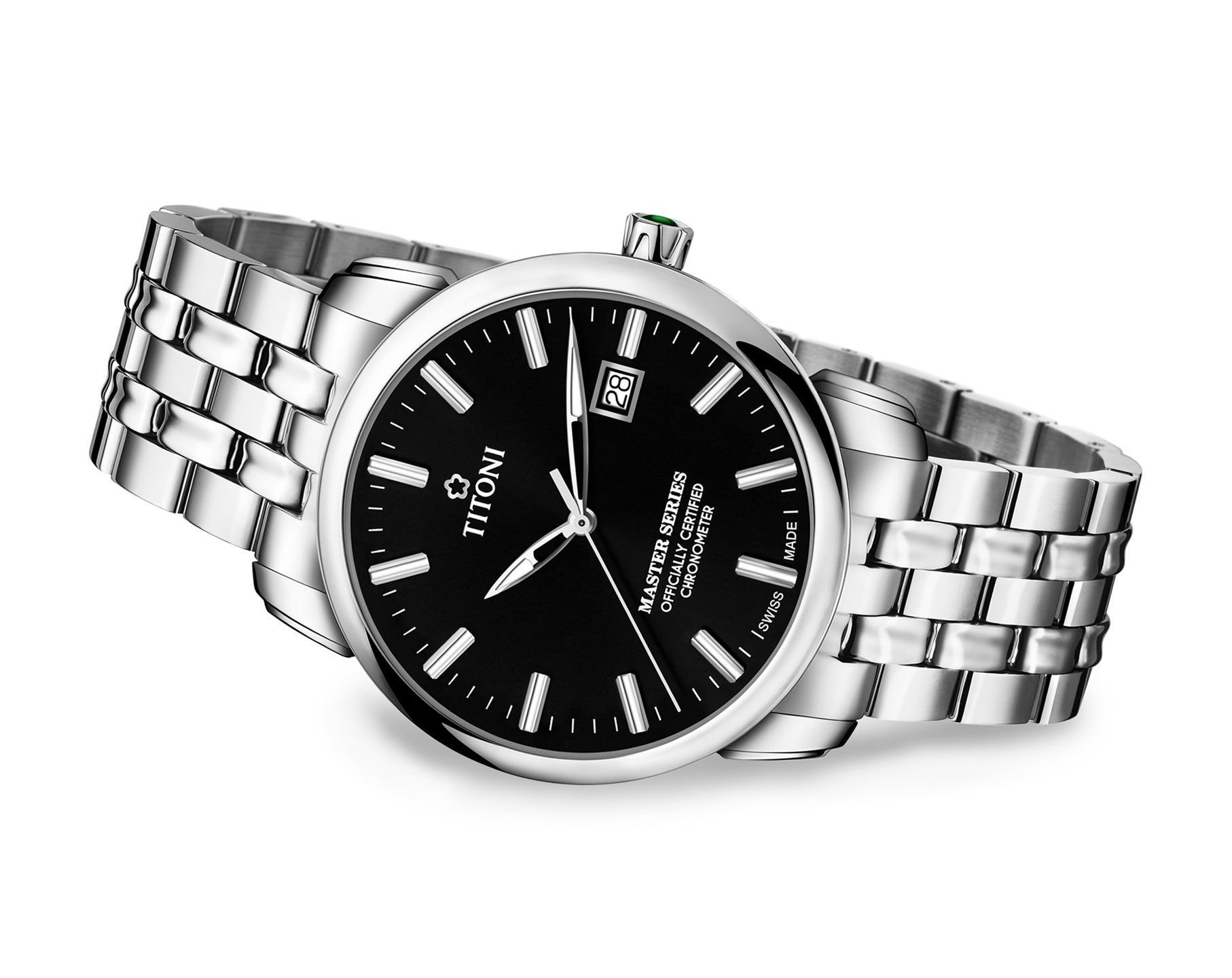 Titoni Master Series  Black Dial 41 mm Automatic Watch For Men - 4
