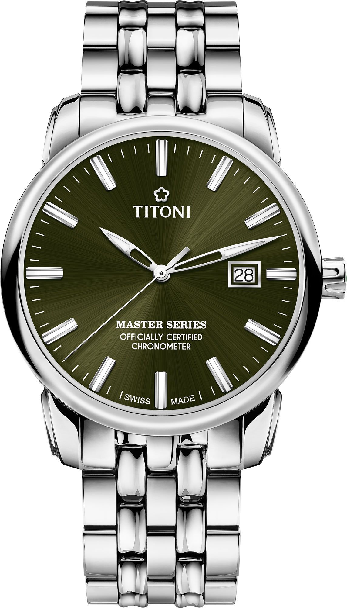 Titoni Master Series  Green Dial 41 mm Automatic Watch For Men - 1