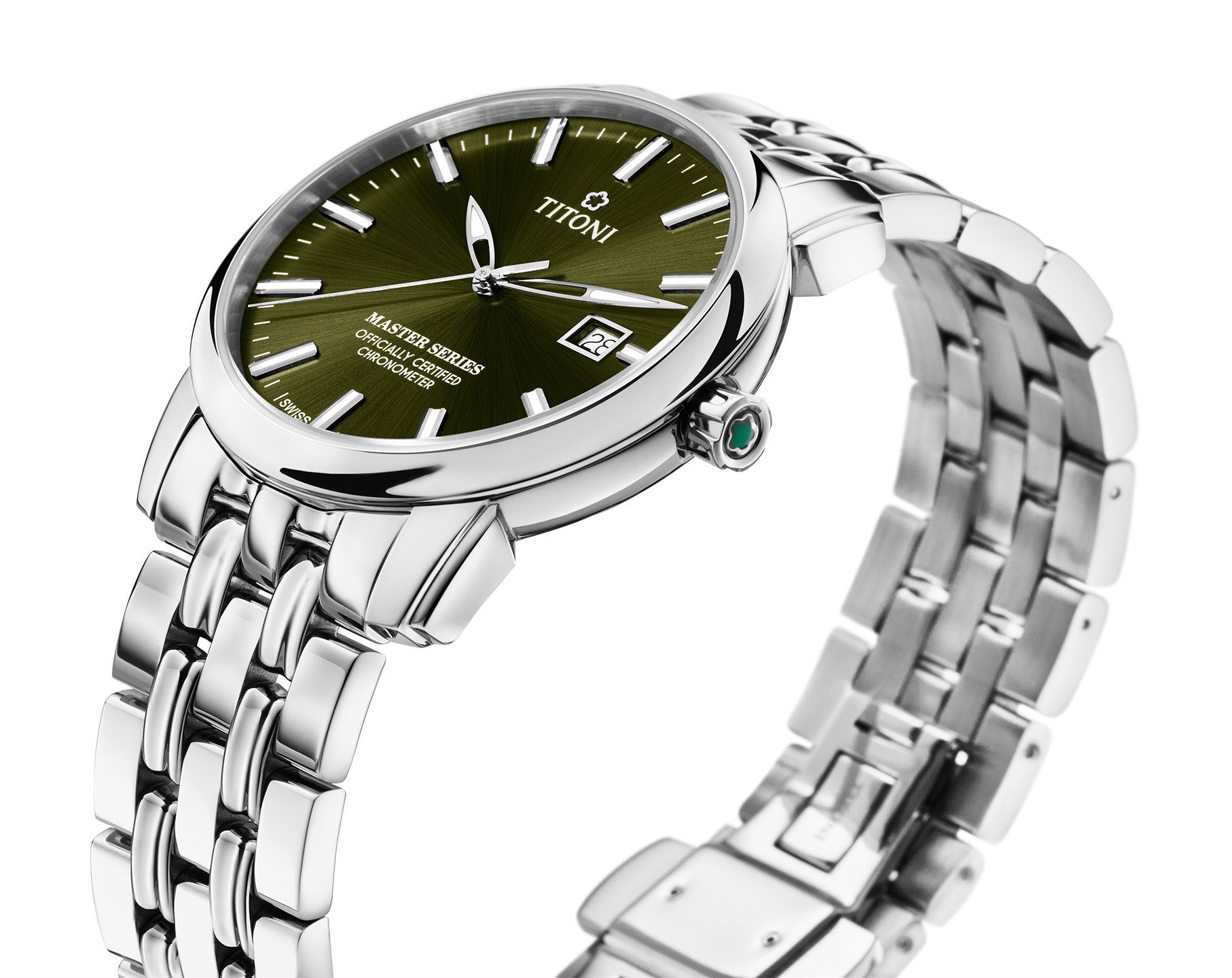Titoni Master Series  Green Dial 41 mm Automatic Watch For Men - 2