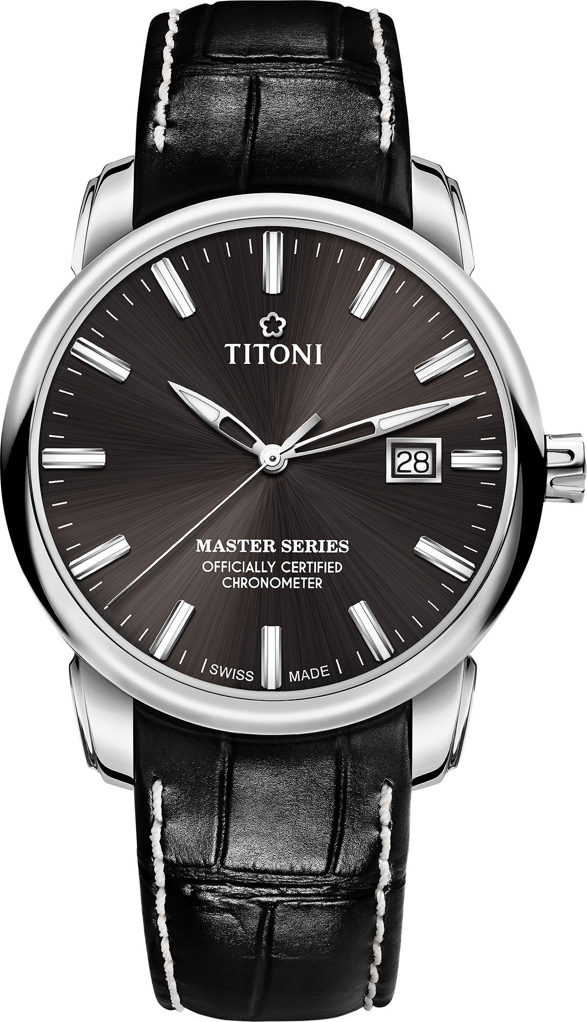 Titoni Master Series  Anthracite Dial 41 mm Automatic Watch For Men - 1