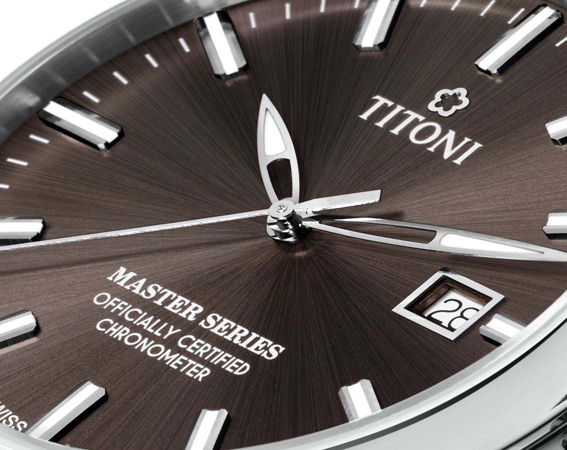 Titoni Master Series  Anthracite Dial 41 mm Automatic Watch For Men - 4