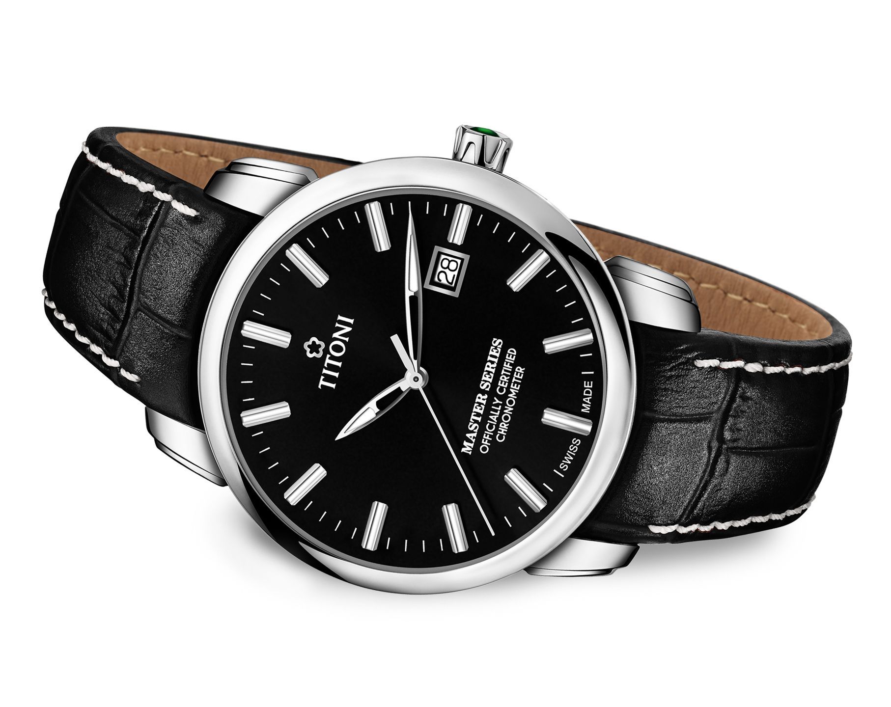 Titoni Master Series  Black Dial 41 mm Automatic Watch For Men - 3