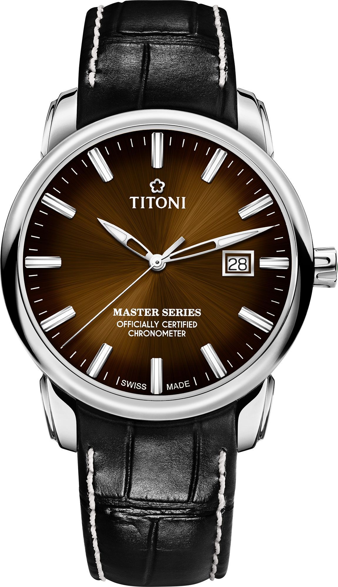 Titoni Master Series  Brown Dial 41 mm Automatic Watch For Men - 1