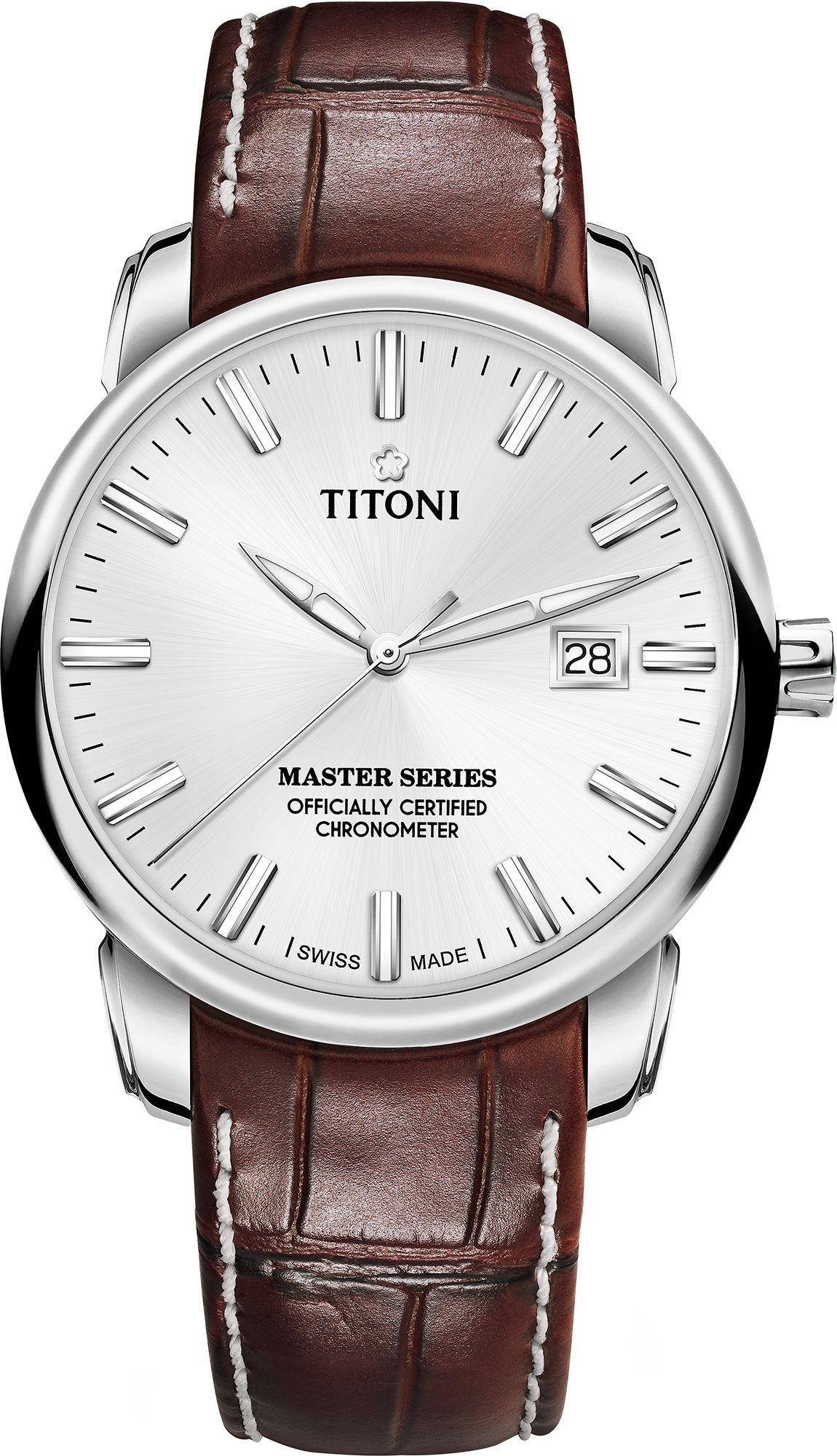 Titoni  41 mm Watch in Silver Dial For Men - 1