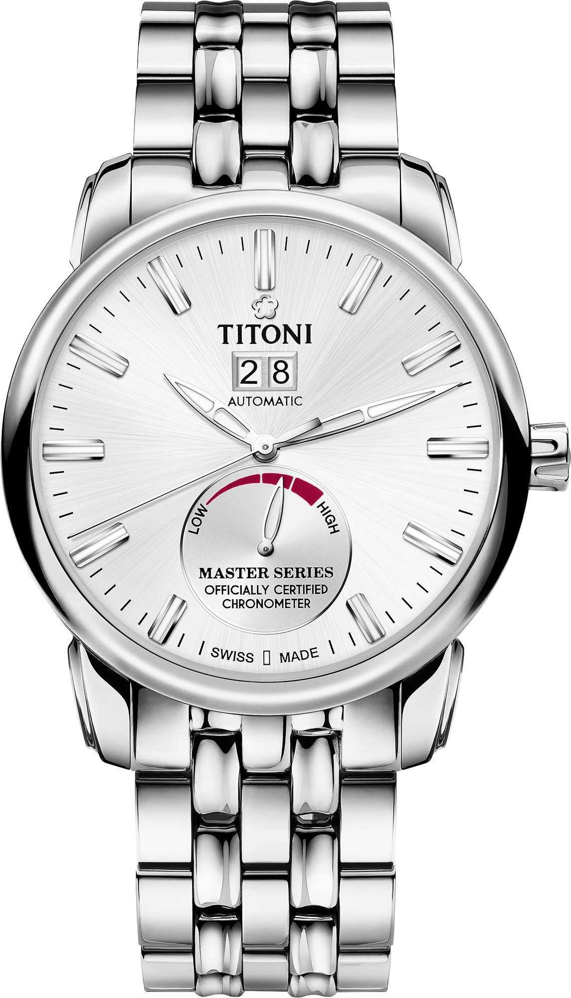 Titoni Master Series  Silver Dial 41 mm Automatic Watch For Men - 1