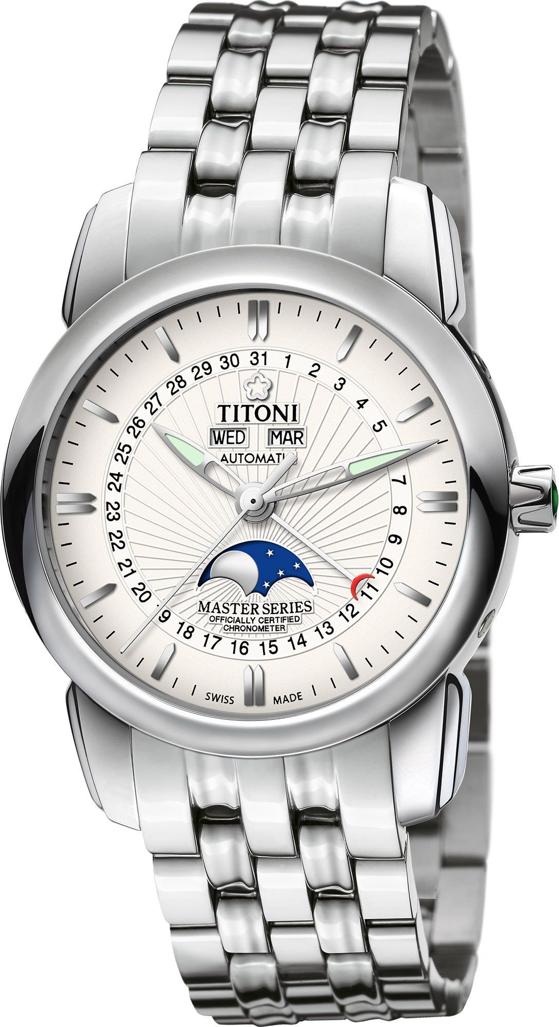 Titoni Master Series  White Dial 40 mm Automatic Watch For Men - 1