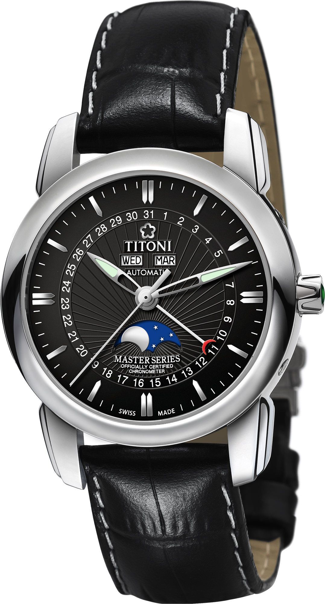 Titoni Master Series  Black Dial 40 mm Automatic Watch For Men - 1