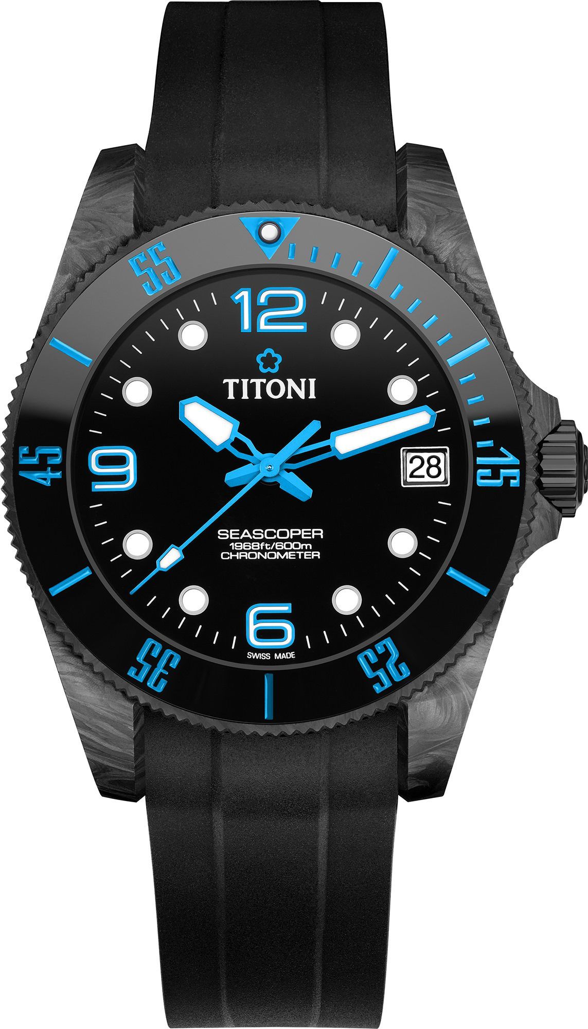 Titoni Seascoper Seascoper 600 Black Dial 42 mm Automatic Watch For Men - 1