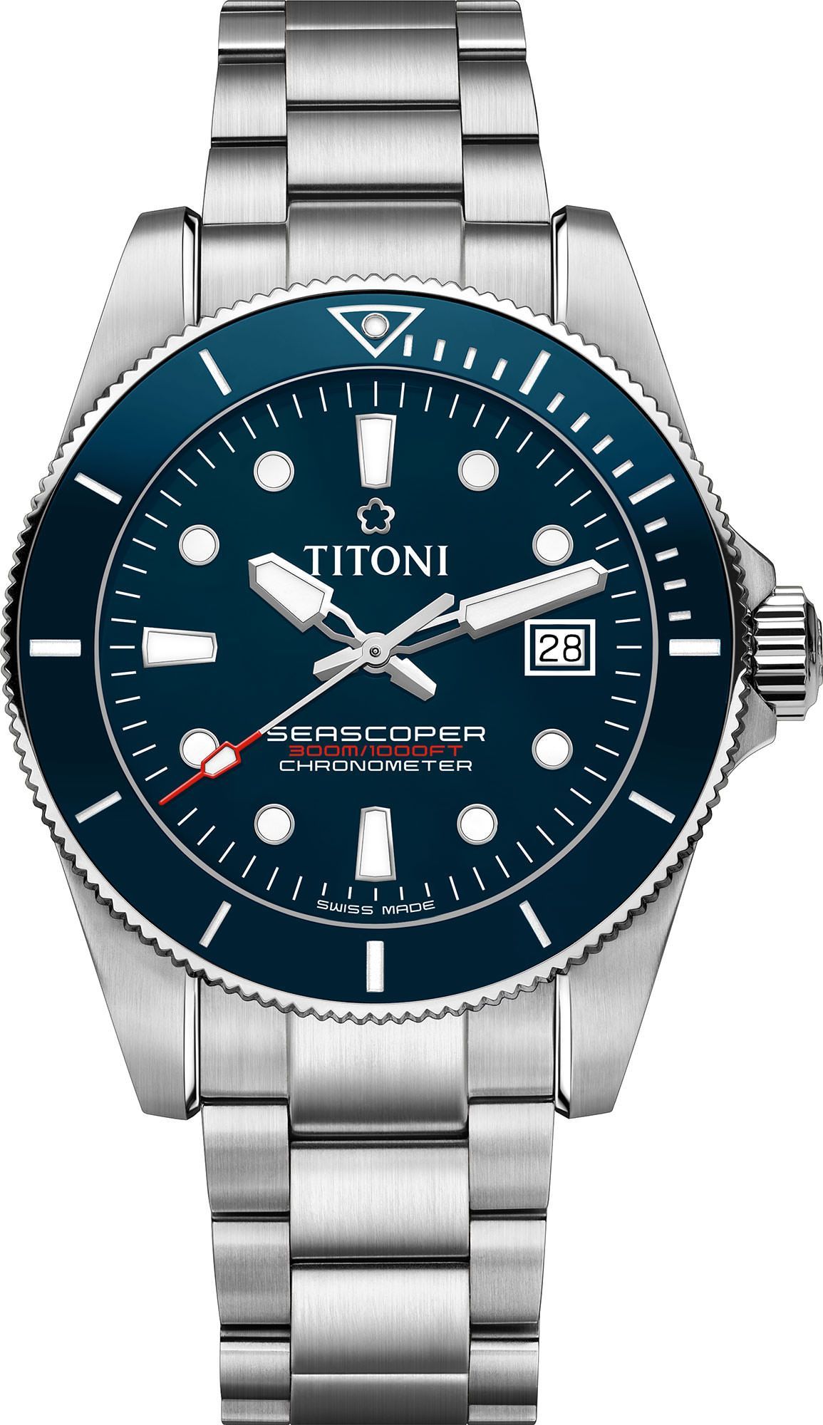 Titoni Seascoper Seascoper 300 Blue Dial 42 mm Automatic Watch For Men - 1