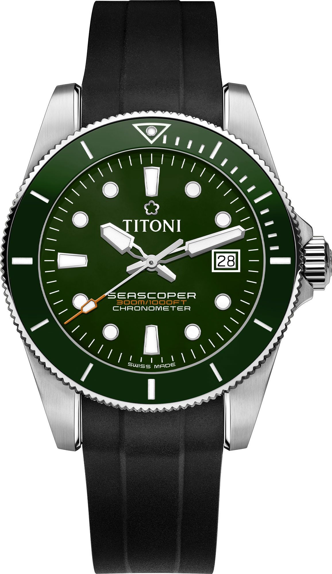 Titoni Seascoper Seascoper 300 Green Dial 42 mm Automatic Watch For Men - 1