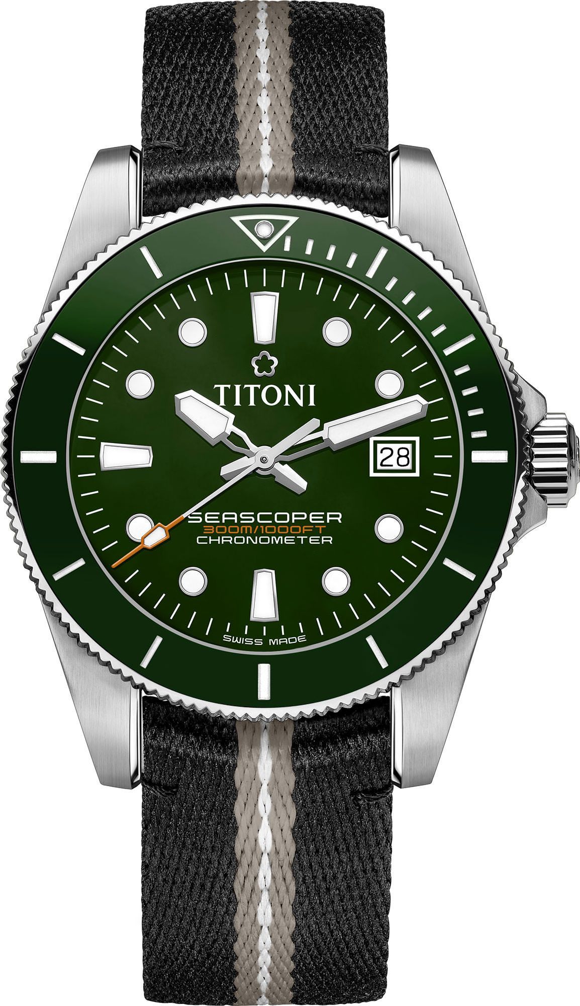 Titoni Seascoper Seascoper 300 Green Dial 42 mm Automatic Watch For Men - 1