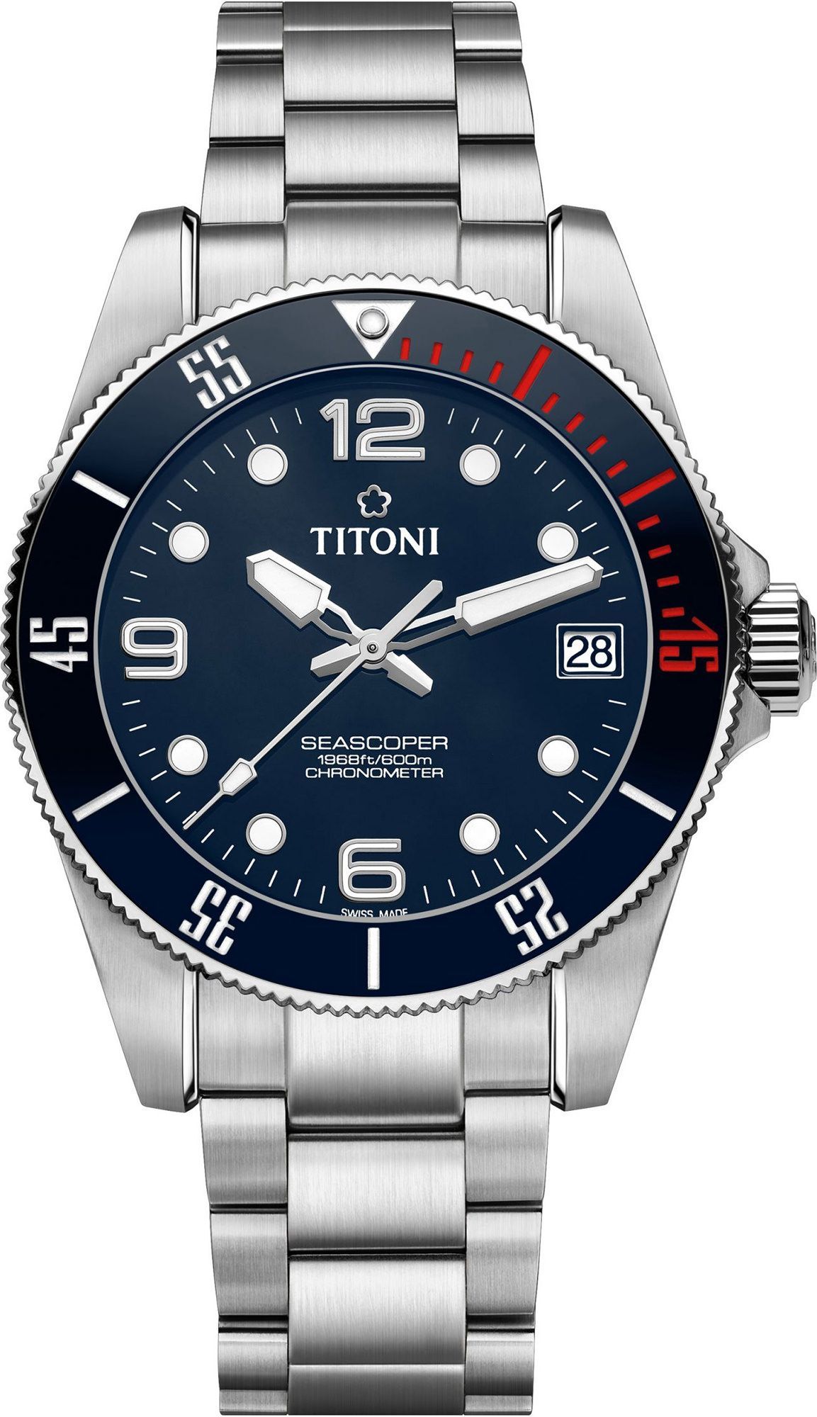 Titoni Seascoper 600 42 mm Watch in Blue Dial For Men - 1