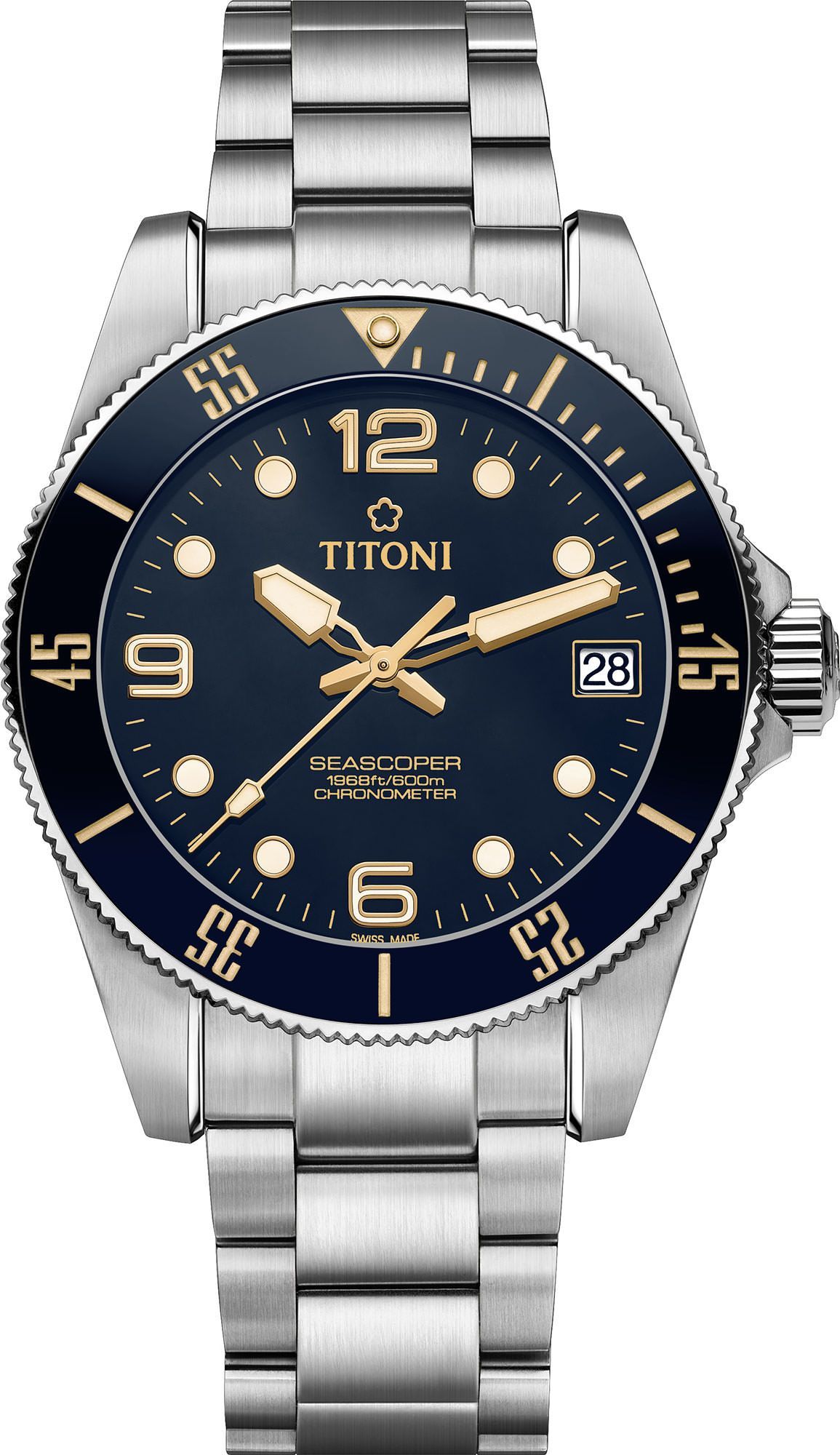 Titoni Seascoper Seascoper 600 Blue Dial 42 mm Automatic Watch For Men - 1